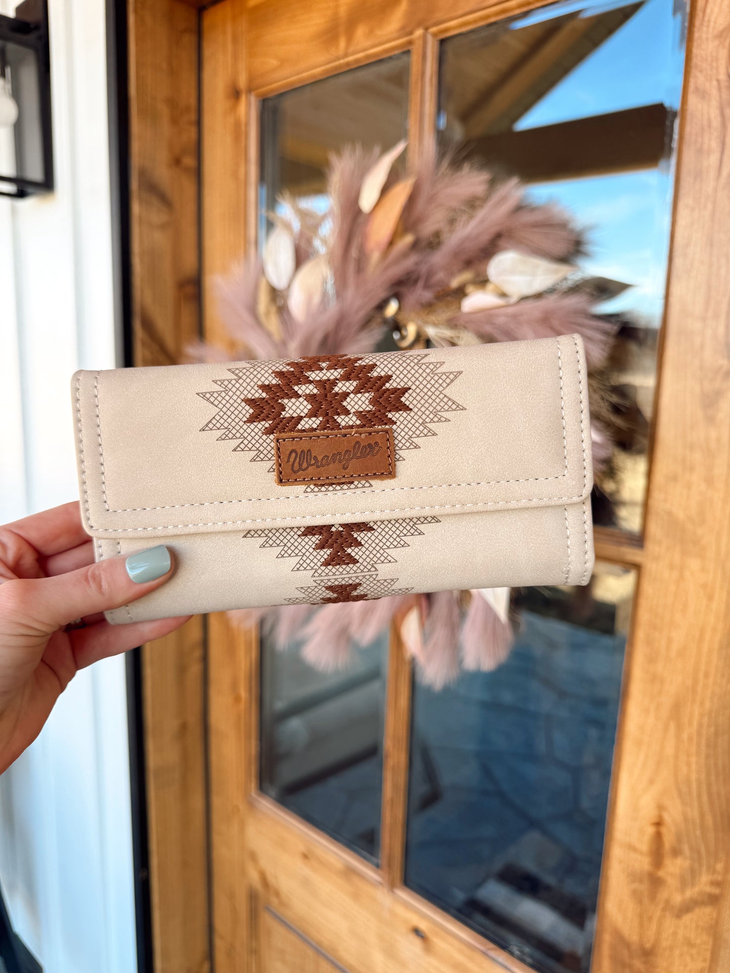 Wrangler Aztec Embroidered Wallet