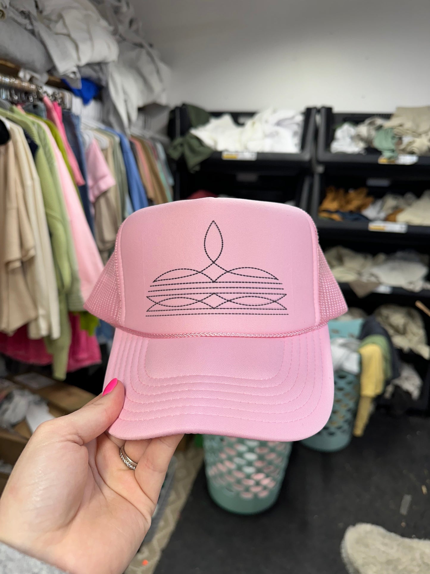 PINK BOOT CAP