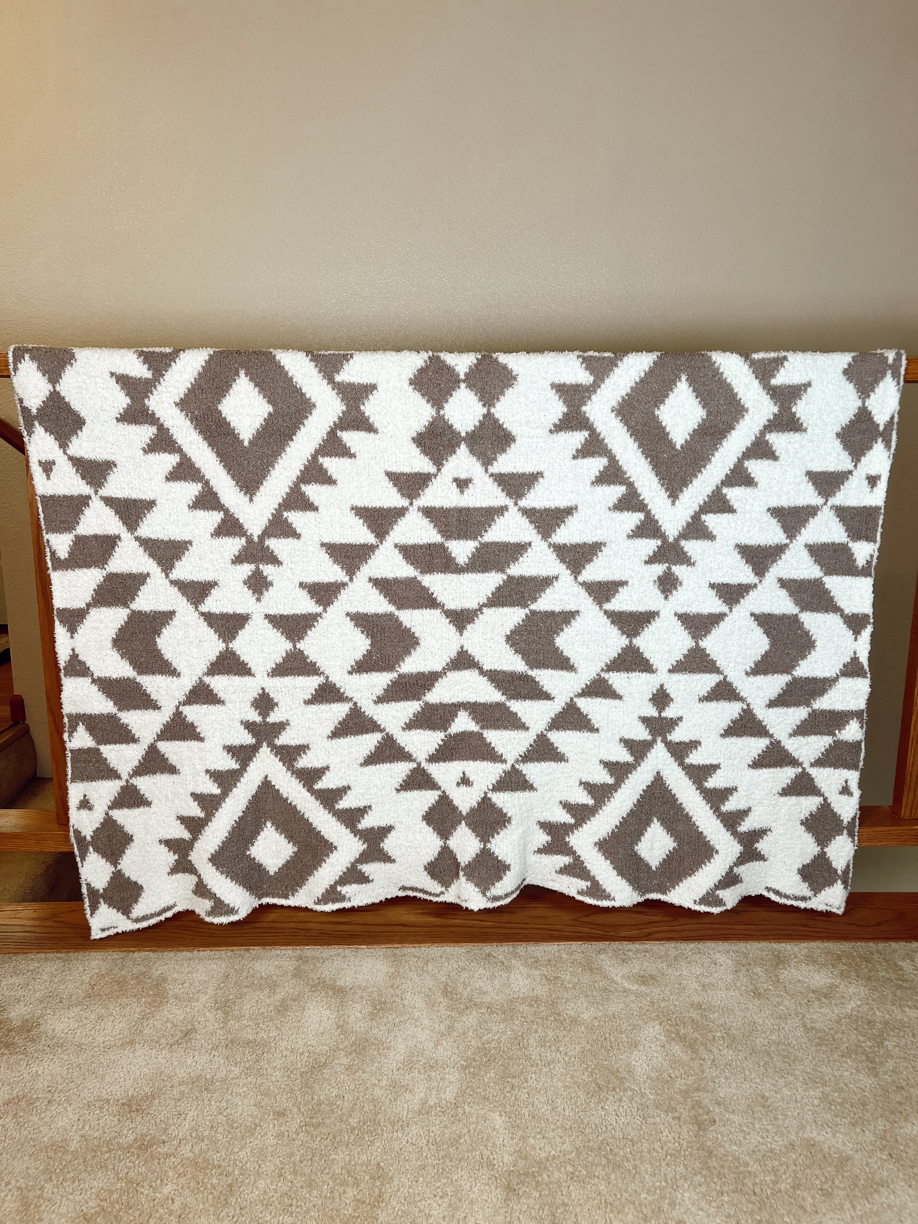 Black discount aztec throw