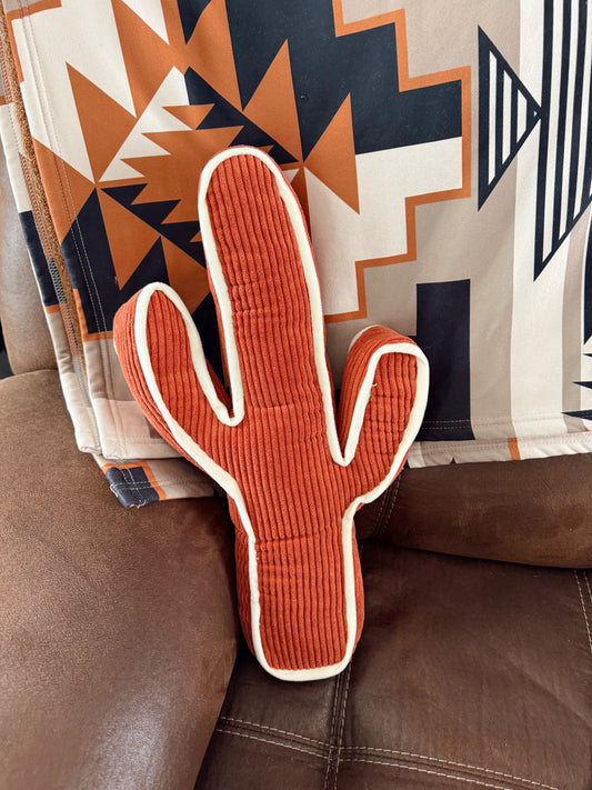 Rust Cactus Pillow