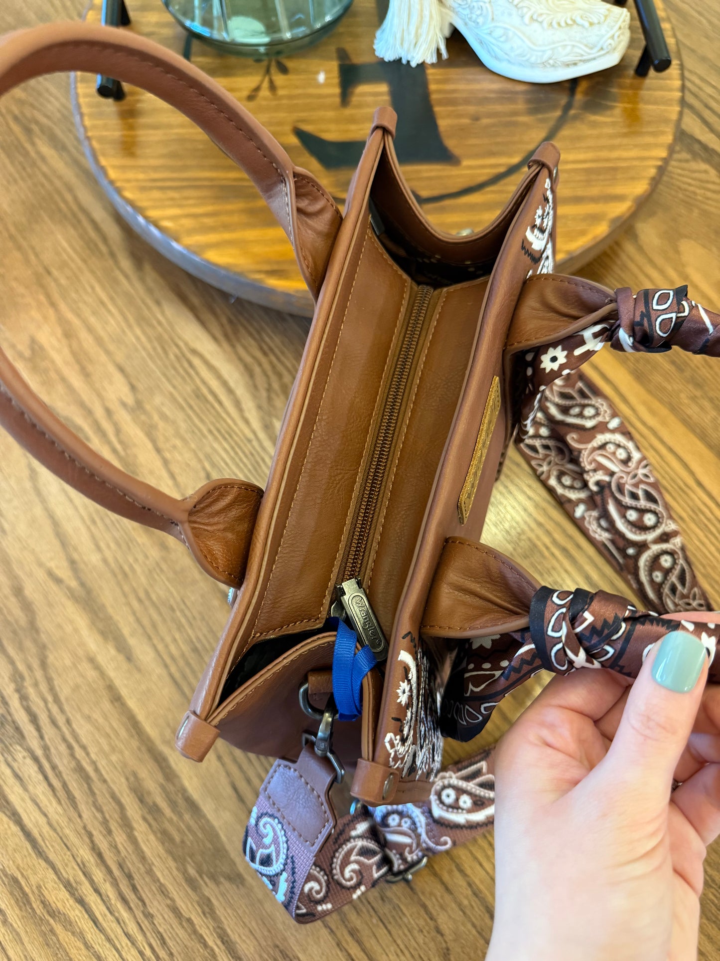 Brown Bandana Wrangler Crossbody