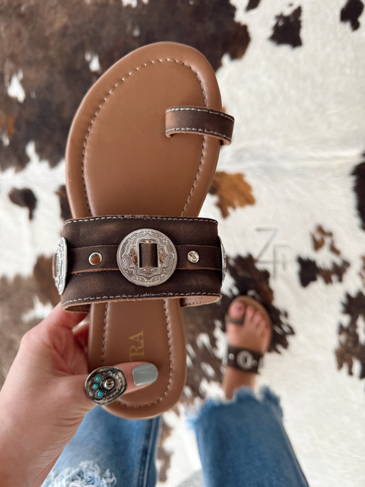 Sagebrush Concho Sandals (SIZE UP)