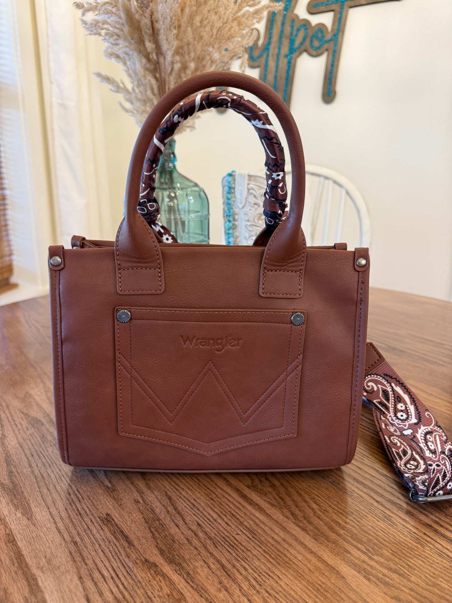 Brown Bandana Wrangler Crossbody