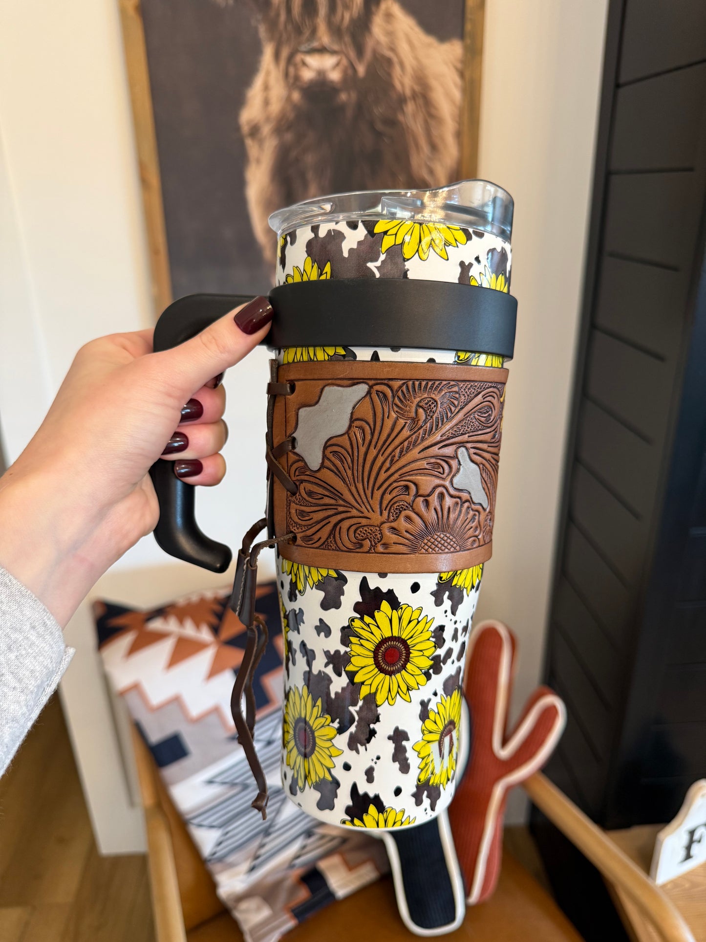 Wide Wyoming Sunflower Tumbler