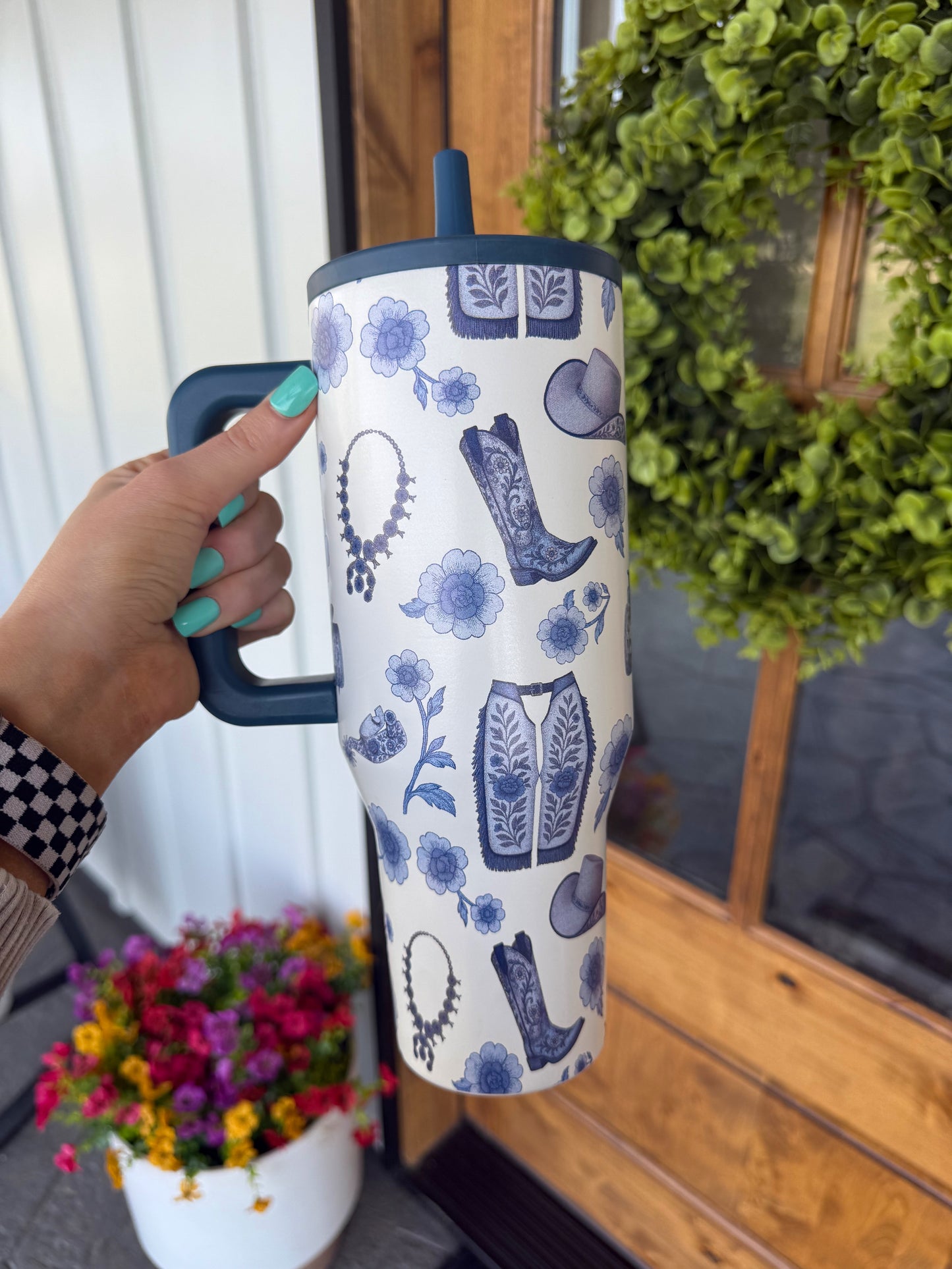 Western Chinoiserie Tumbler (32 & 40 oz)