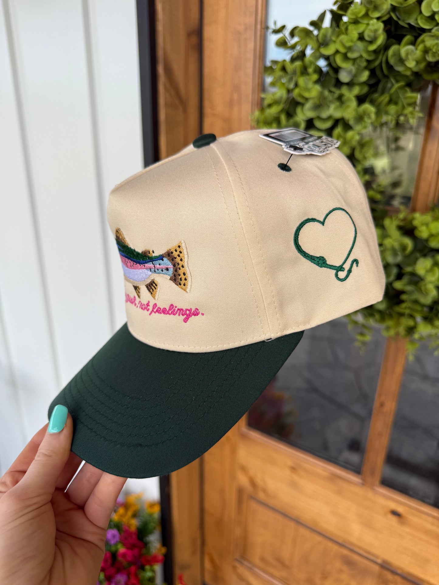 Catch Fish Not Feelings Embroidered Hat