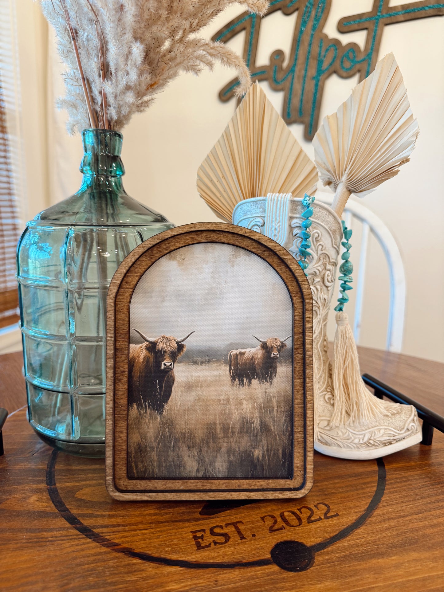 Highland Cow Framed Art Decor