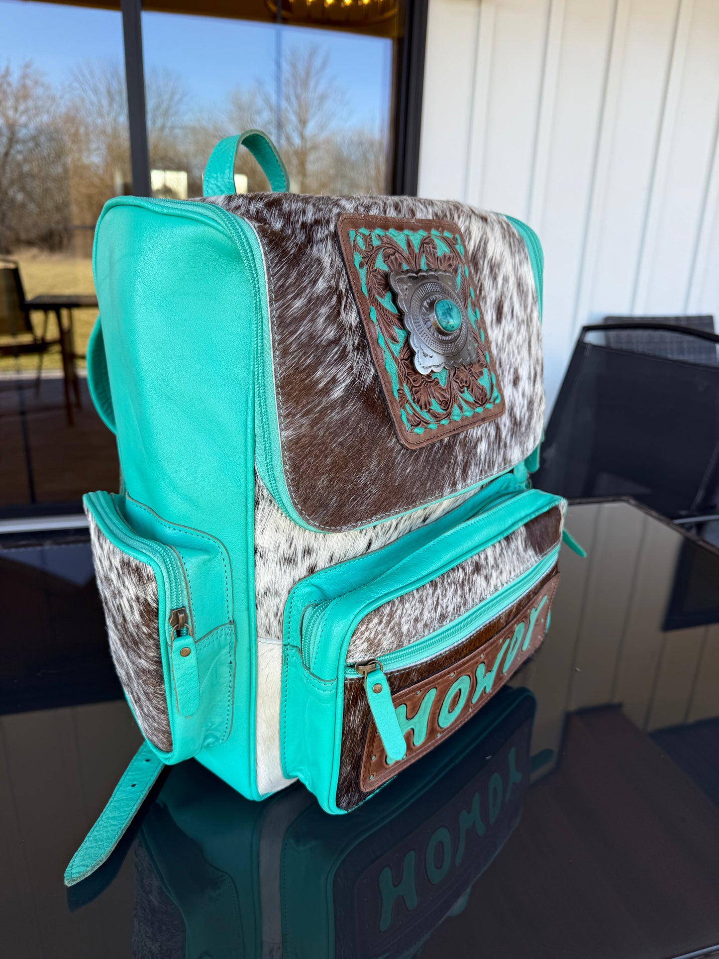Howdy Cowhide Backpack / Diaper Bag