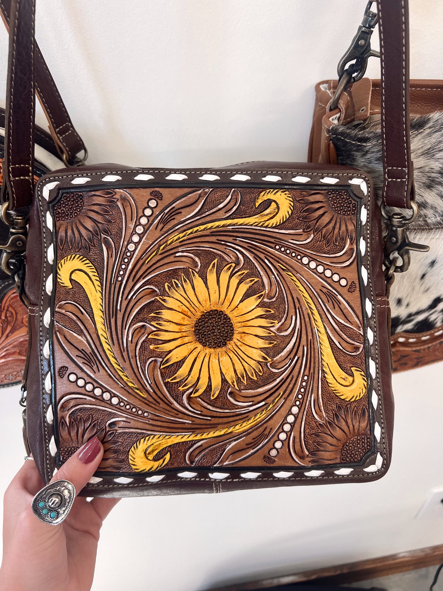 Hand Tooled Leather Bag