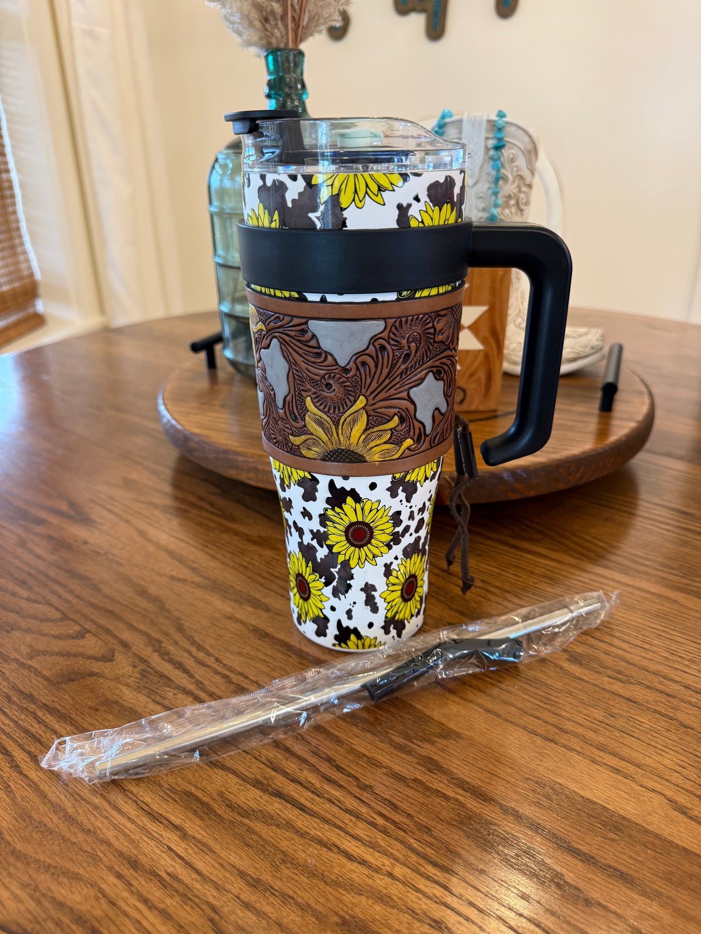 Wide Wyoming Sunflower Tumbler