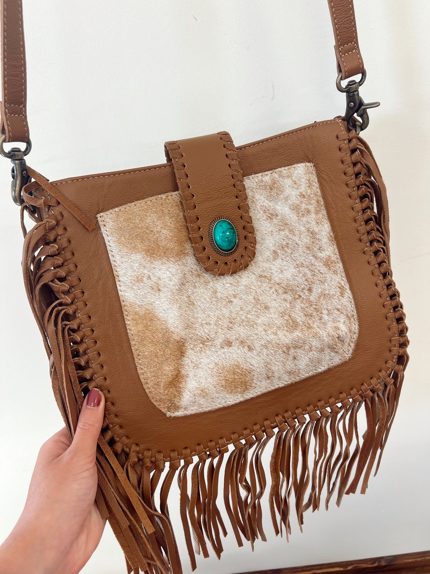 Old Mine Pass Cowhide Fringe Bag