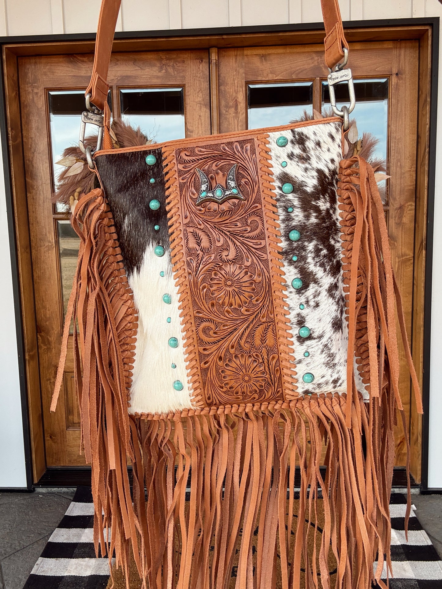 Tucson Fringe Cowhide Purse