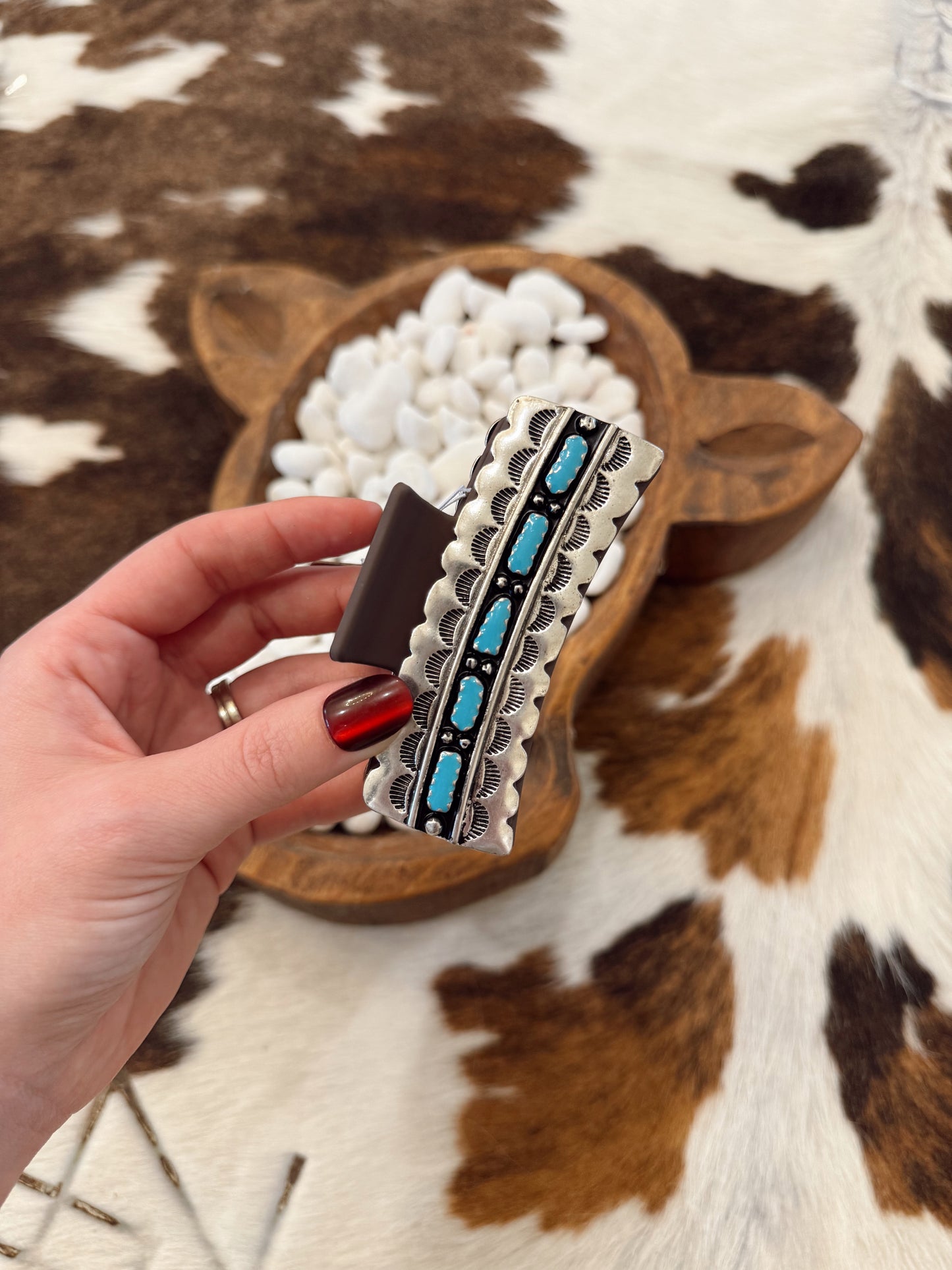 Western Turquoise Claw Hair Clip