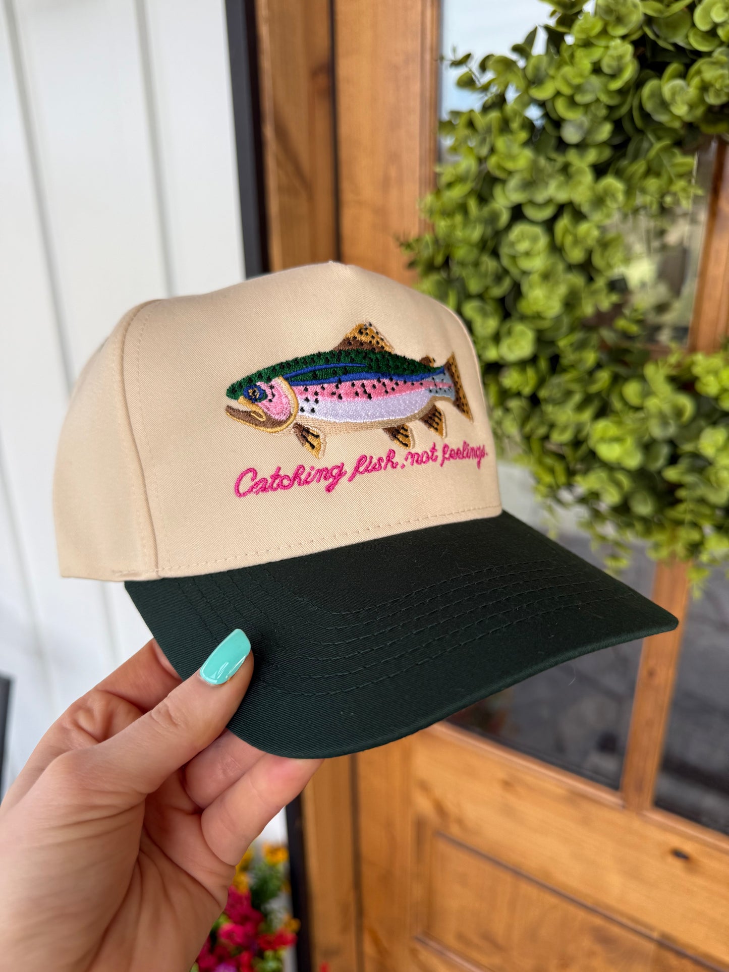 Catch Fish Not Feelings Embroidered Hat