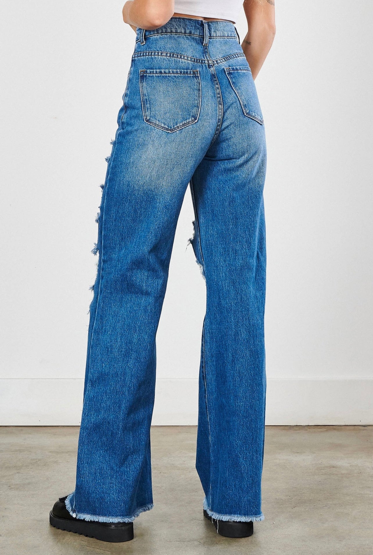 Tourniquet Wide Leg Jeans