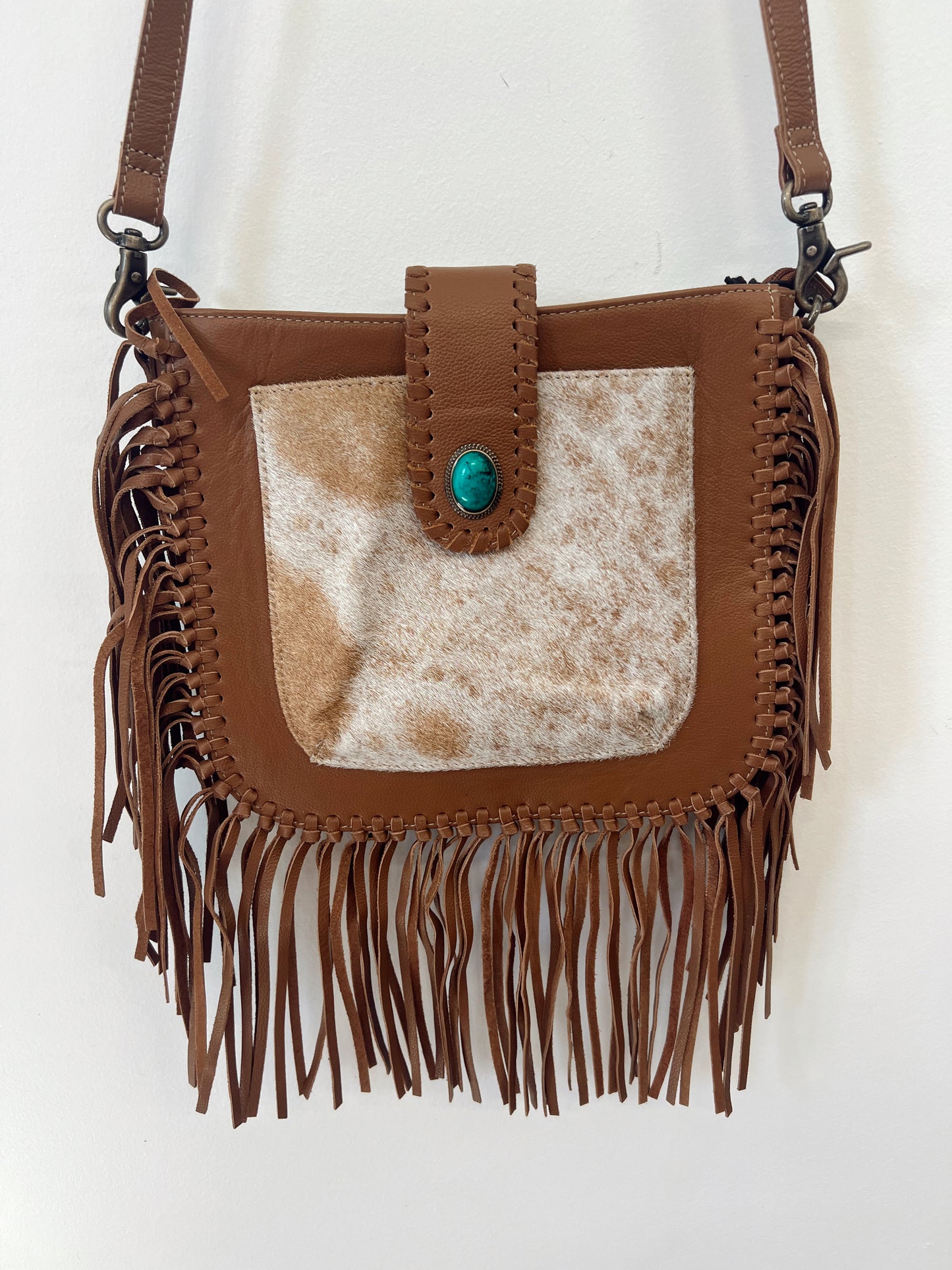 Old Mine Pass Cowhide Fringe Bag