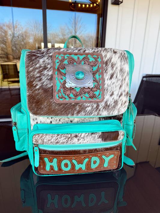 Howdy Cowhide Backpack / Diaper Bag