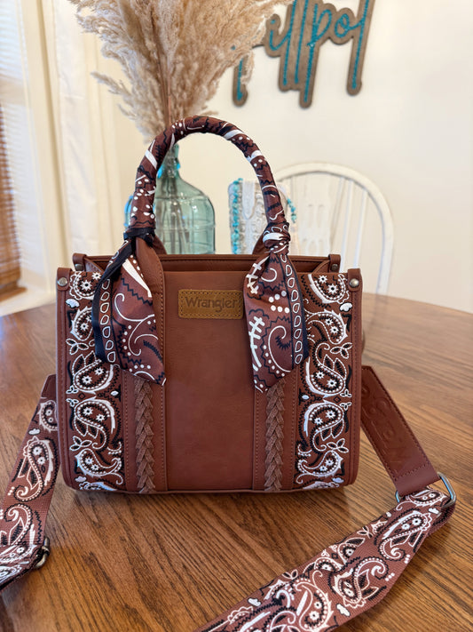 Brown Bandana Wrangler Crossbody