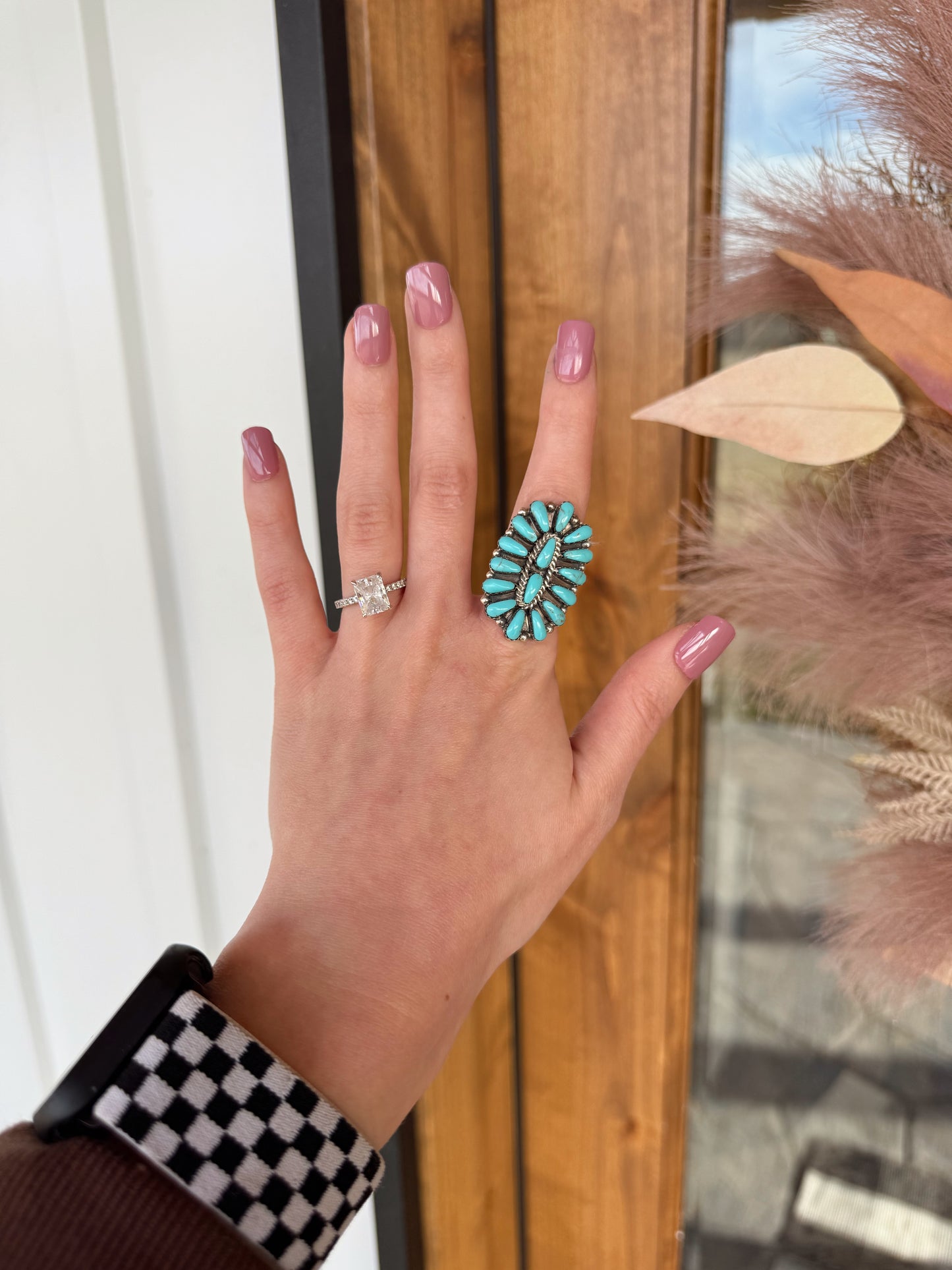 Najavo Kingman Turquoise Ring - Size 7