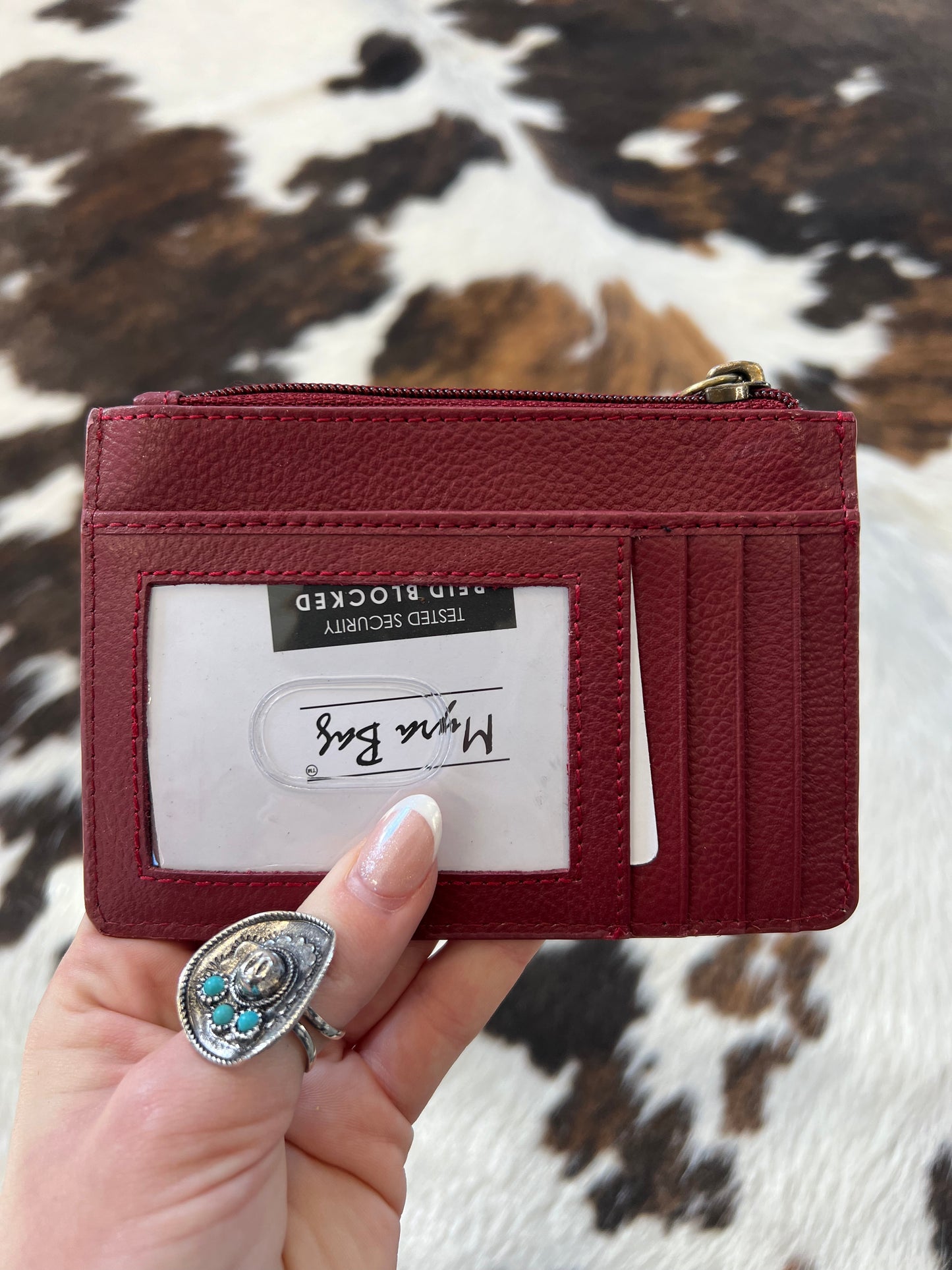 Where Longhorns Graze Tooled Card Holder