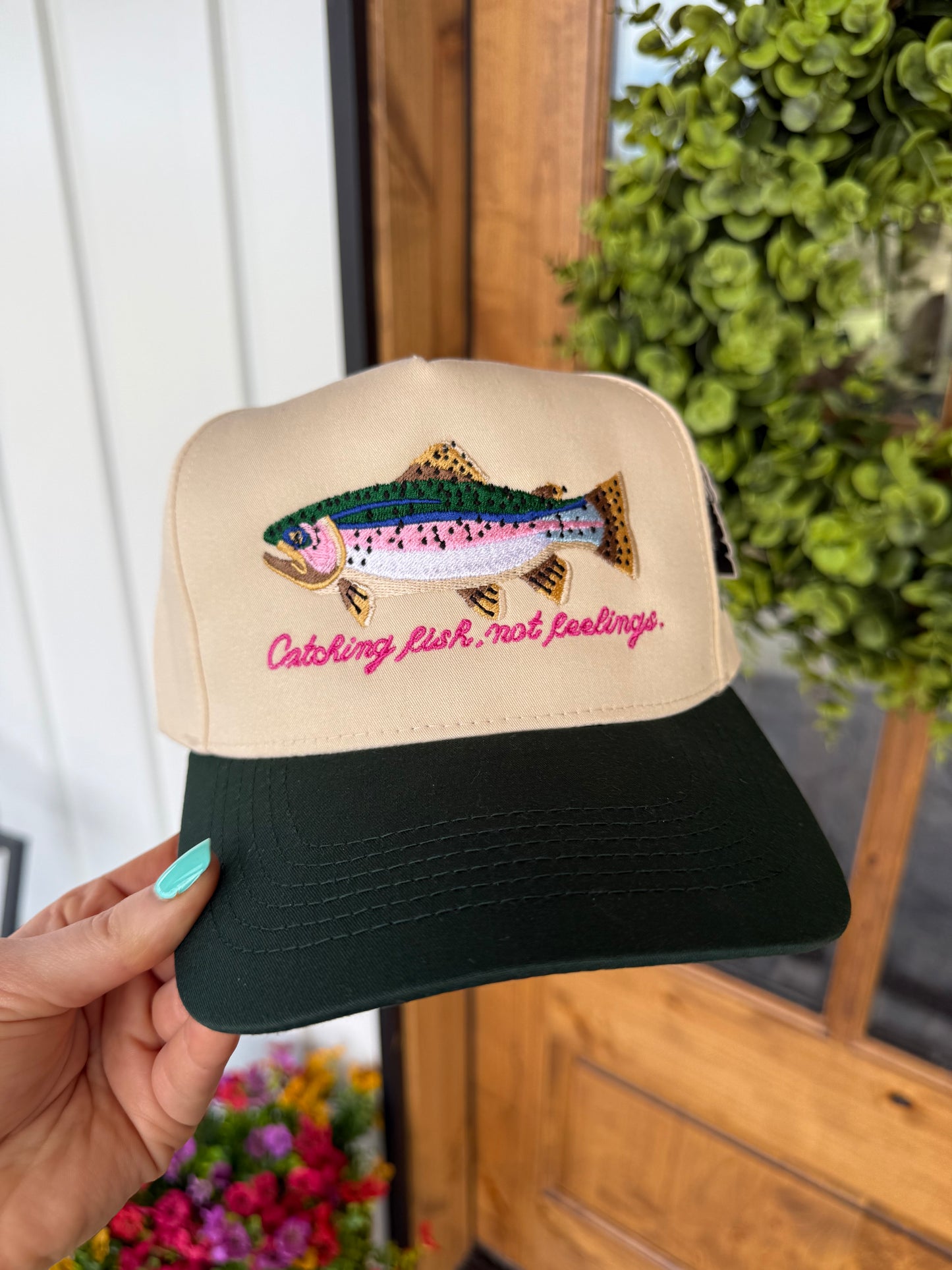 Catch Fish Not Feelings Embroidered Hat
