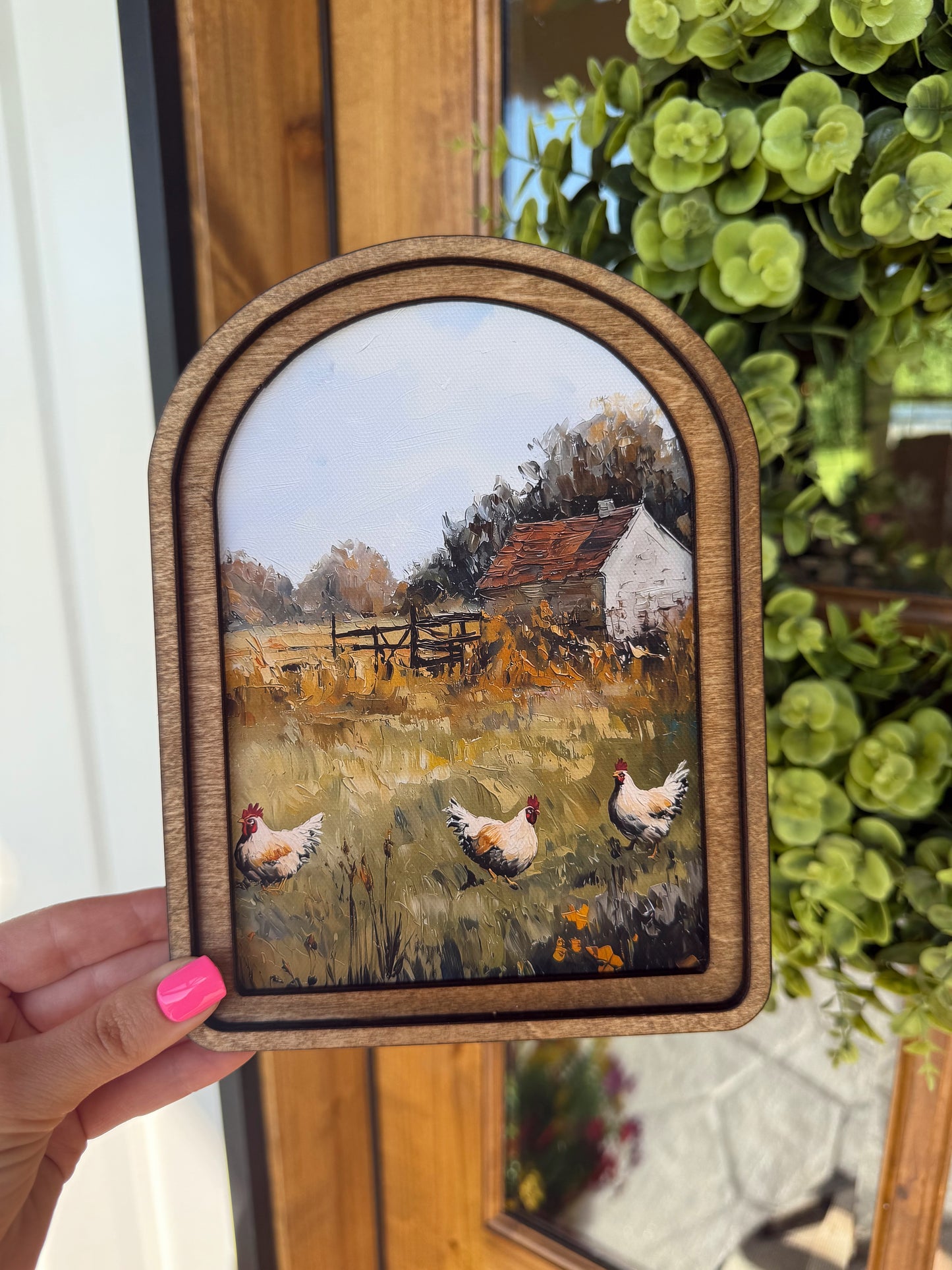 Chicken Painting Framed Art