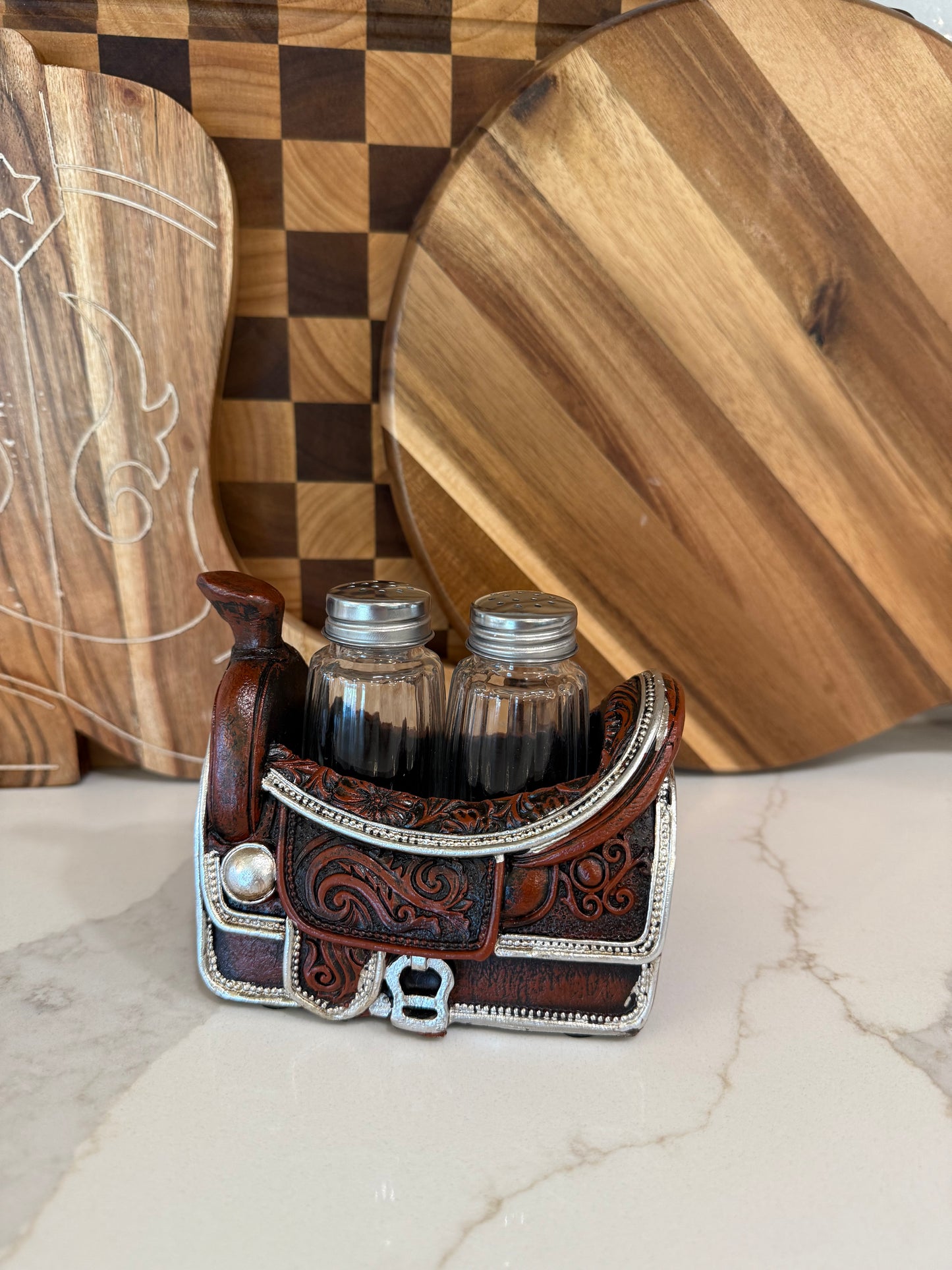 Saddle Salt & Pepper Shaker Set
