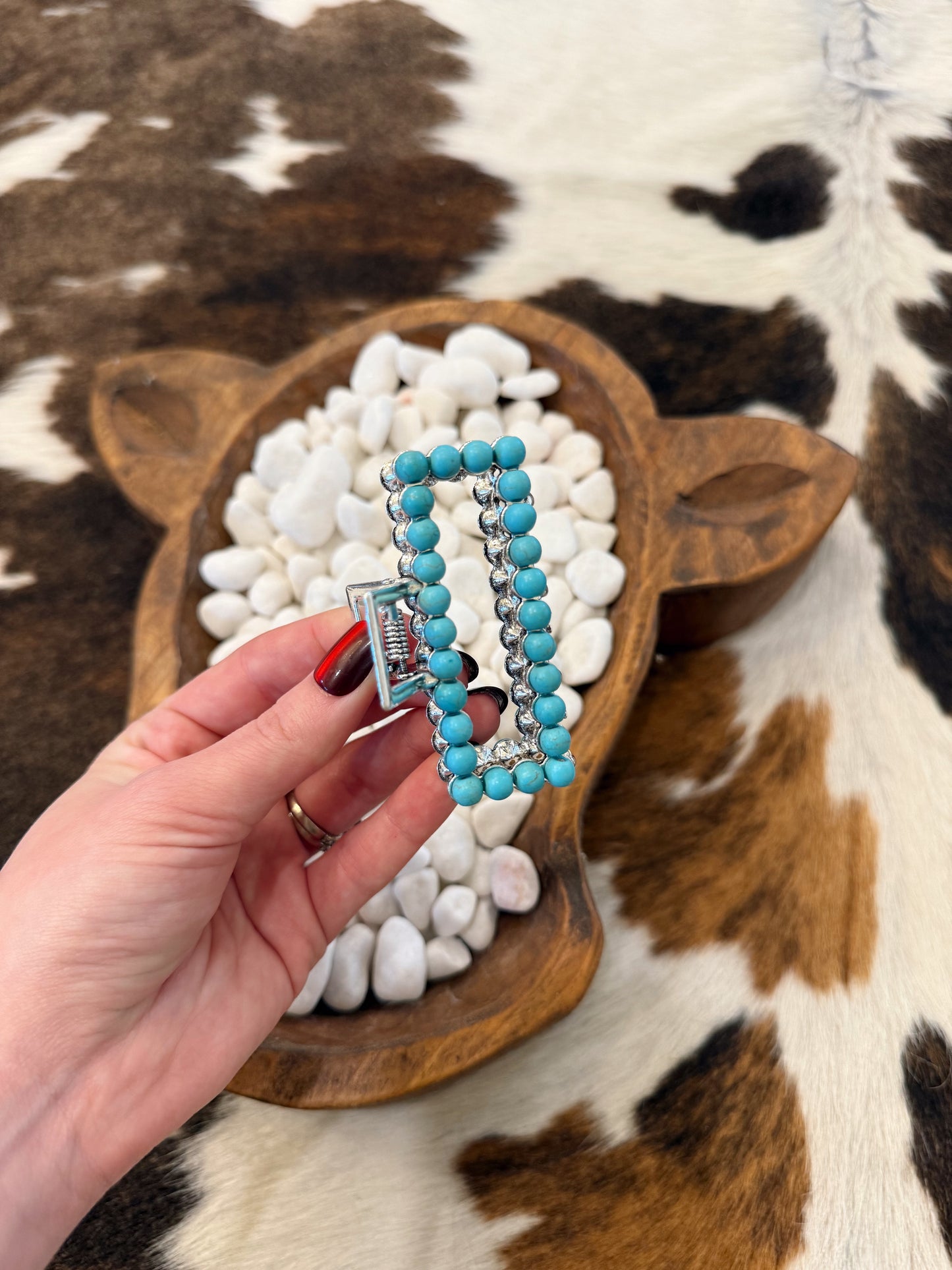 Turquoise Hair Claw Clip