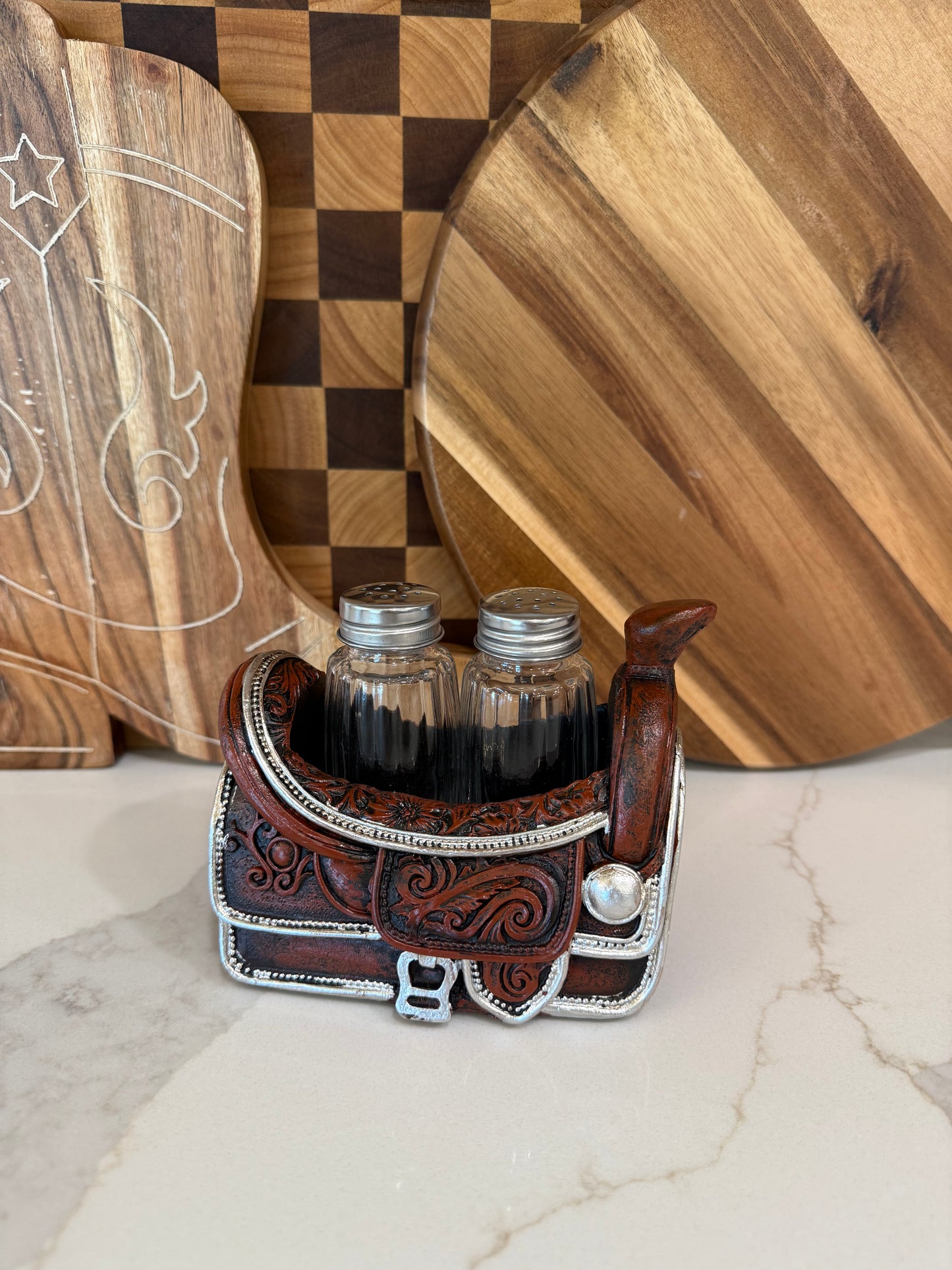 Saddle Salt & Pepper Shaker Set