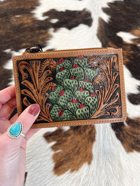 Spring Treasures Tooled Card Holder