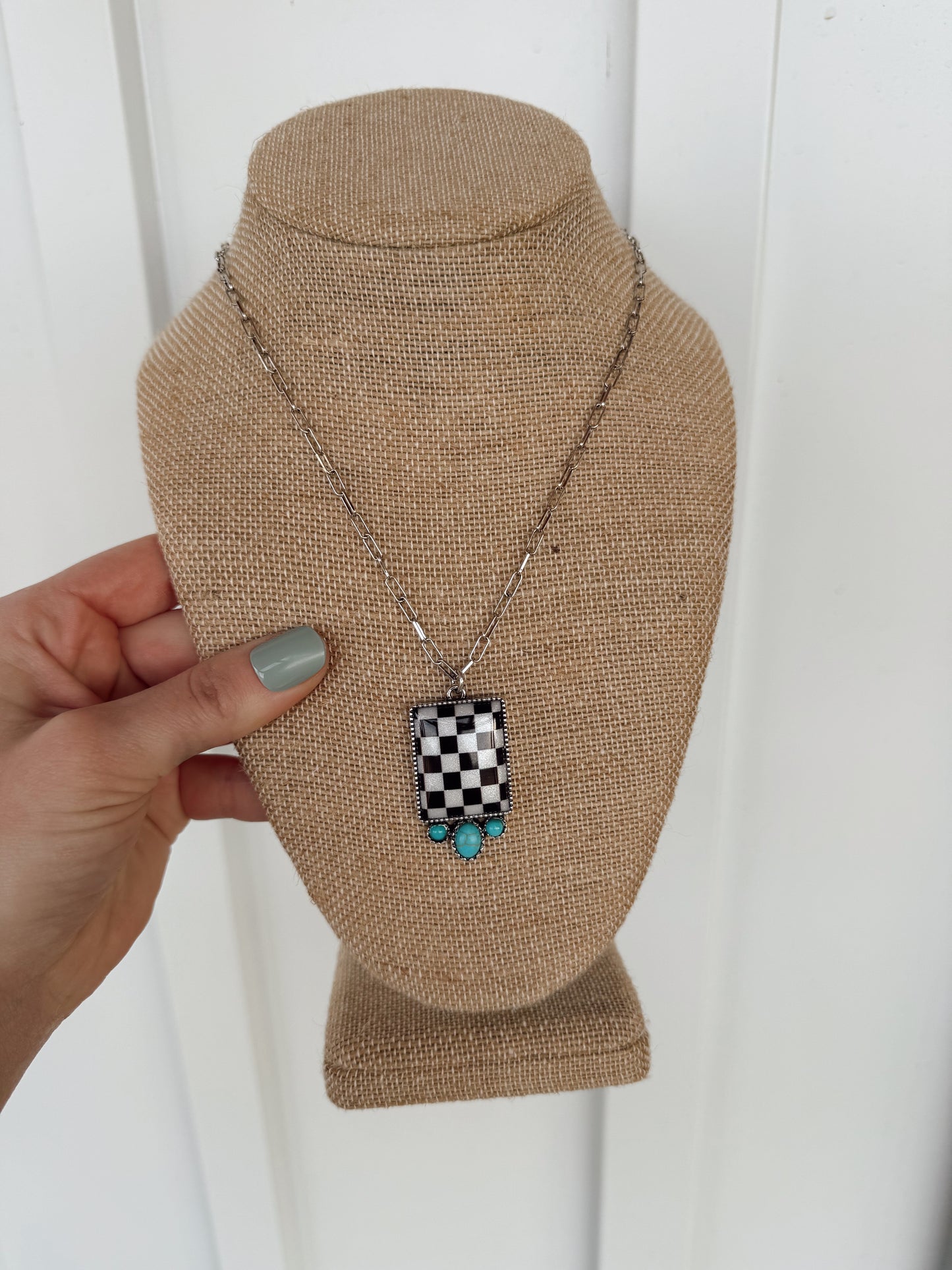 Harlow Checkered Necklace