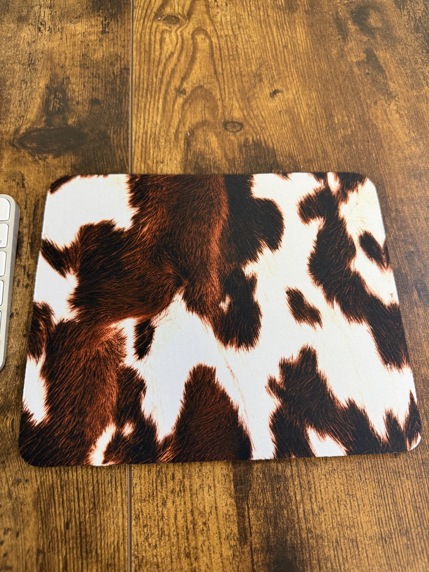 Brown Cowhide Print Mousepad