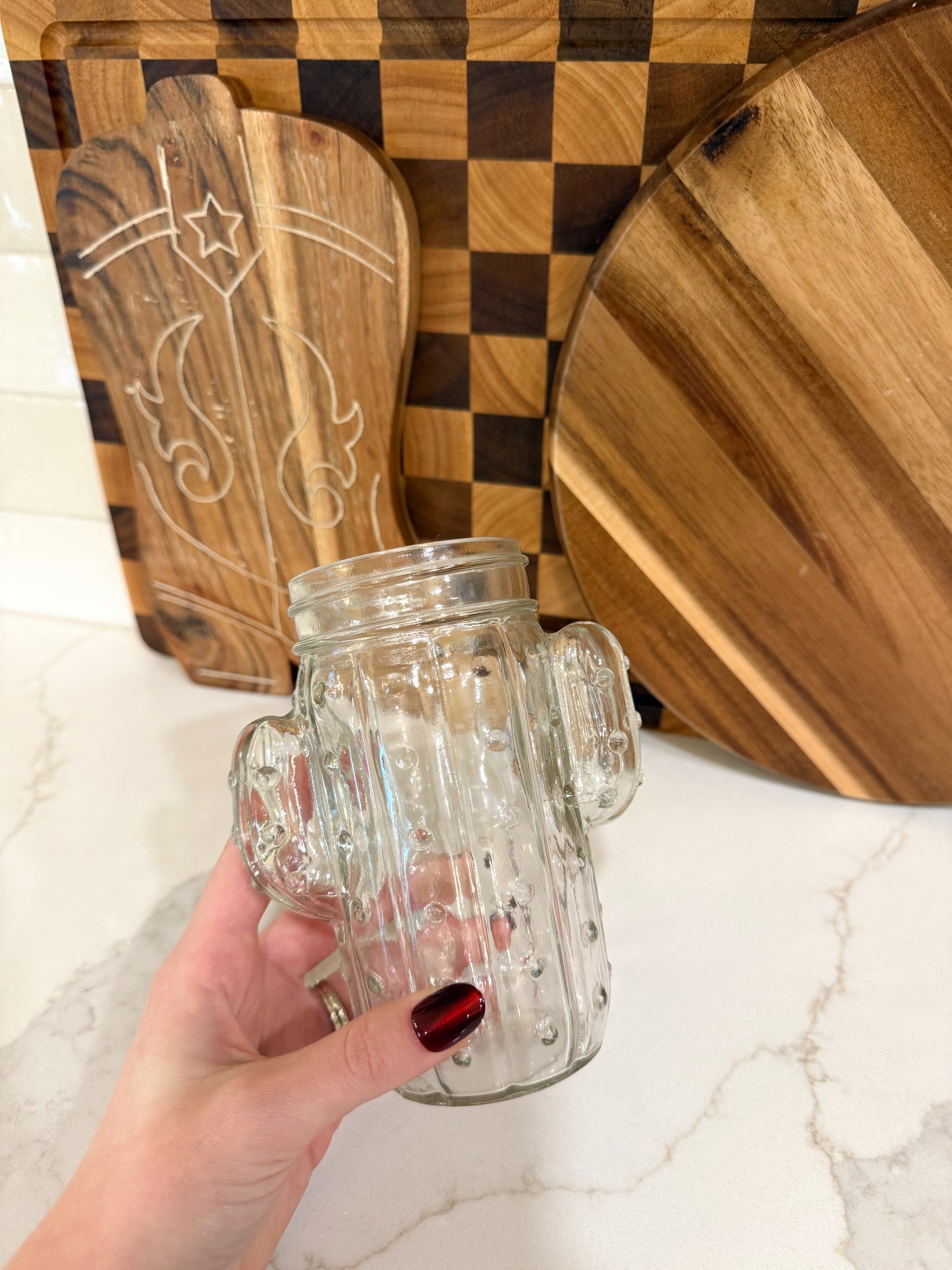 Cactus Mason Jar Glass