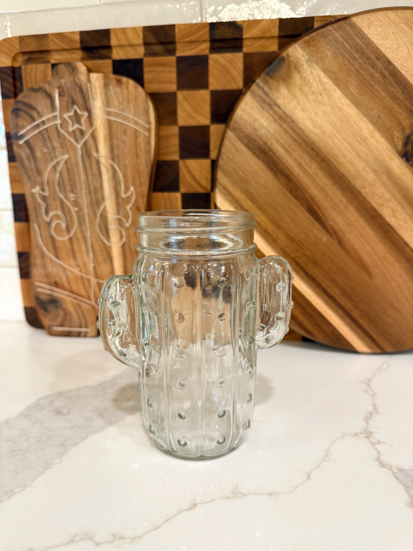 Cactus Mason Jar Glass