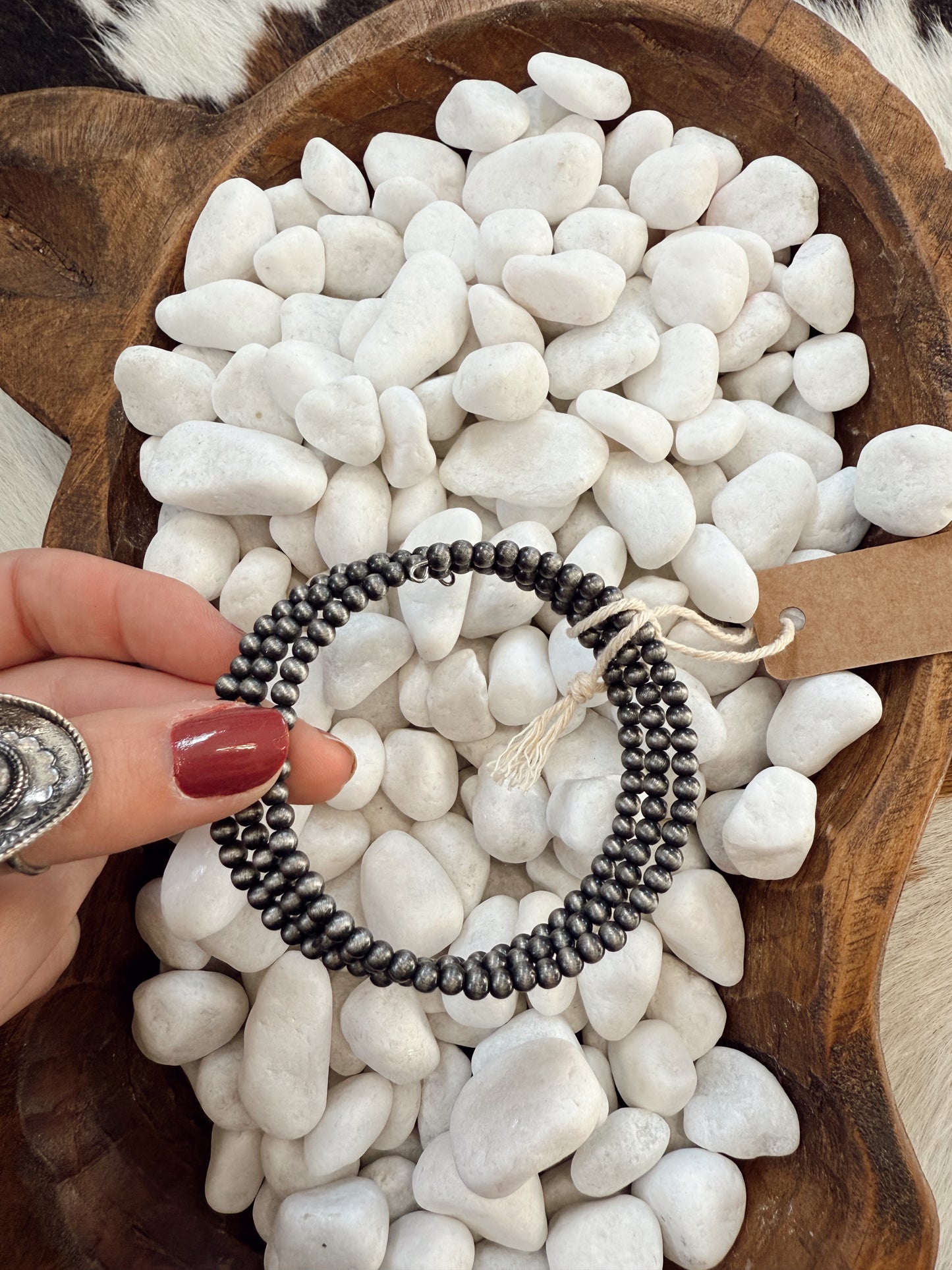 Silver Bead Wrap Bracelet