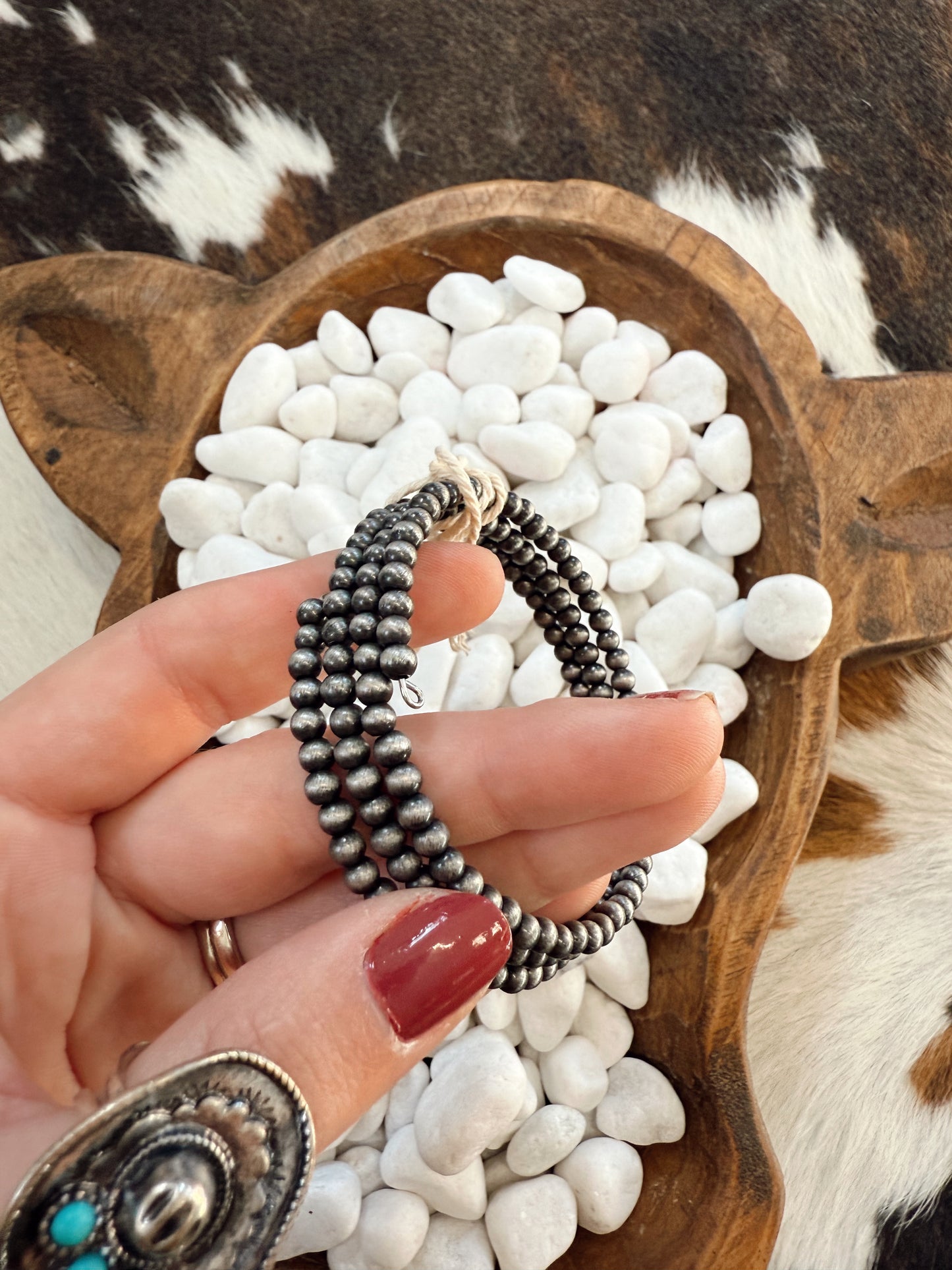 Silver Bead Wrap Bracelet