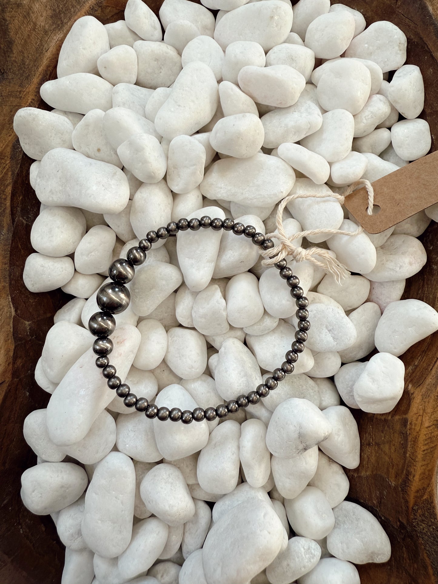 Hope Silver Bead Bracelet