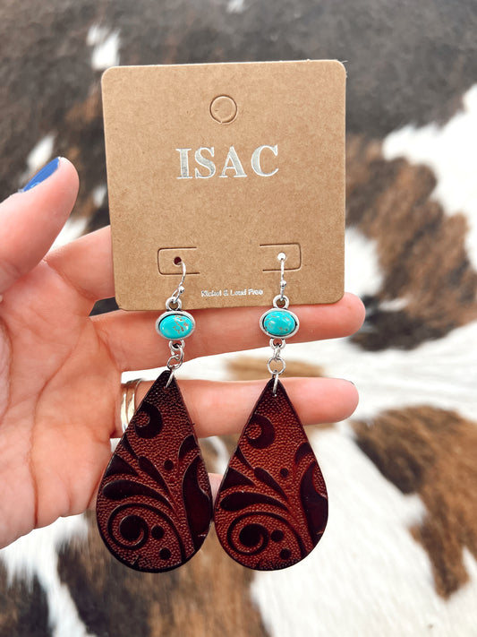 The Cora Leather Earrings