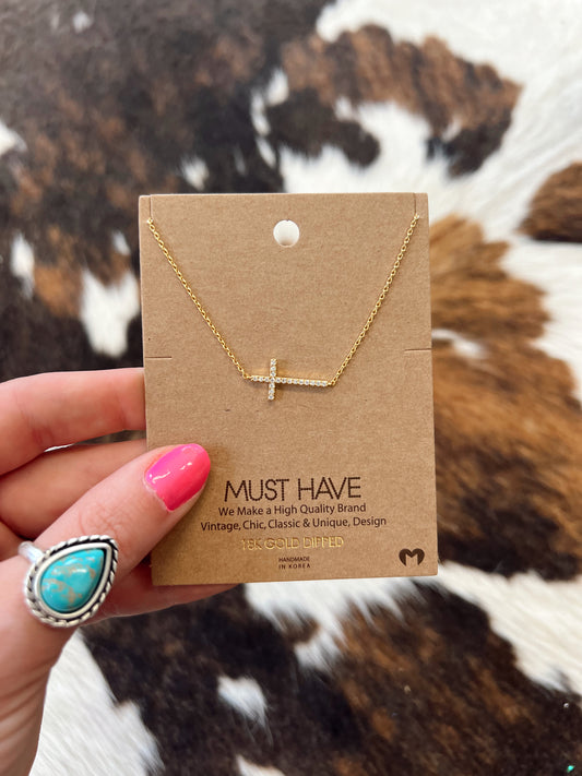 Gold Cross Necklace