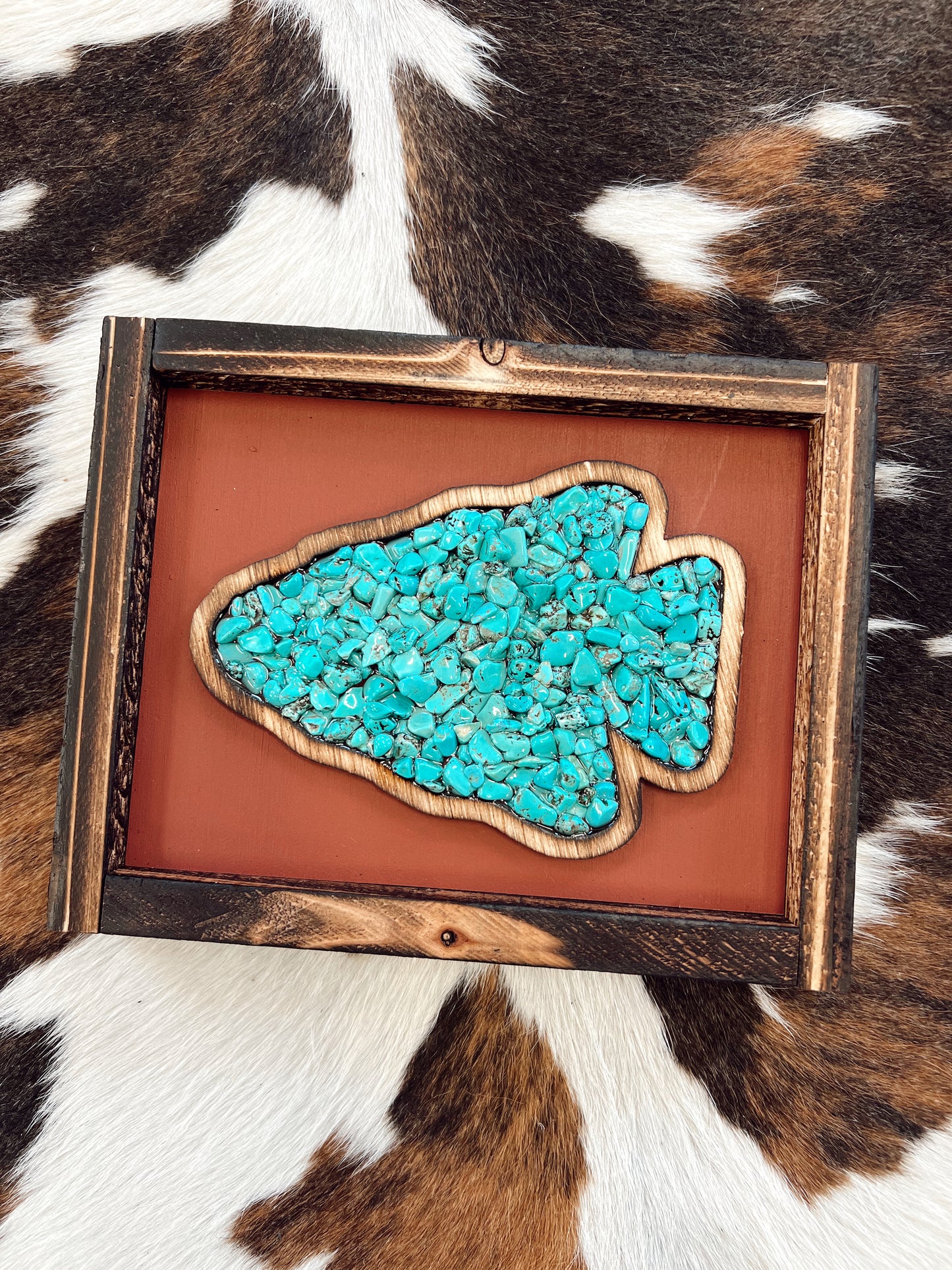 Turquoise Arrowhead Wall Decor Sign