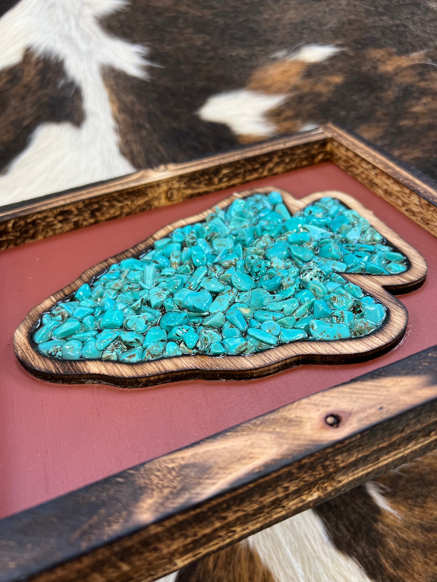 Turquoise Arrowhead Wall Decor Sign