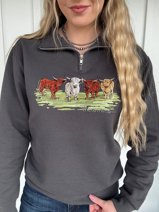 THE HIGHLAND HERD 1/4 ZIP