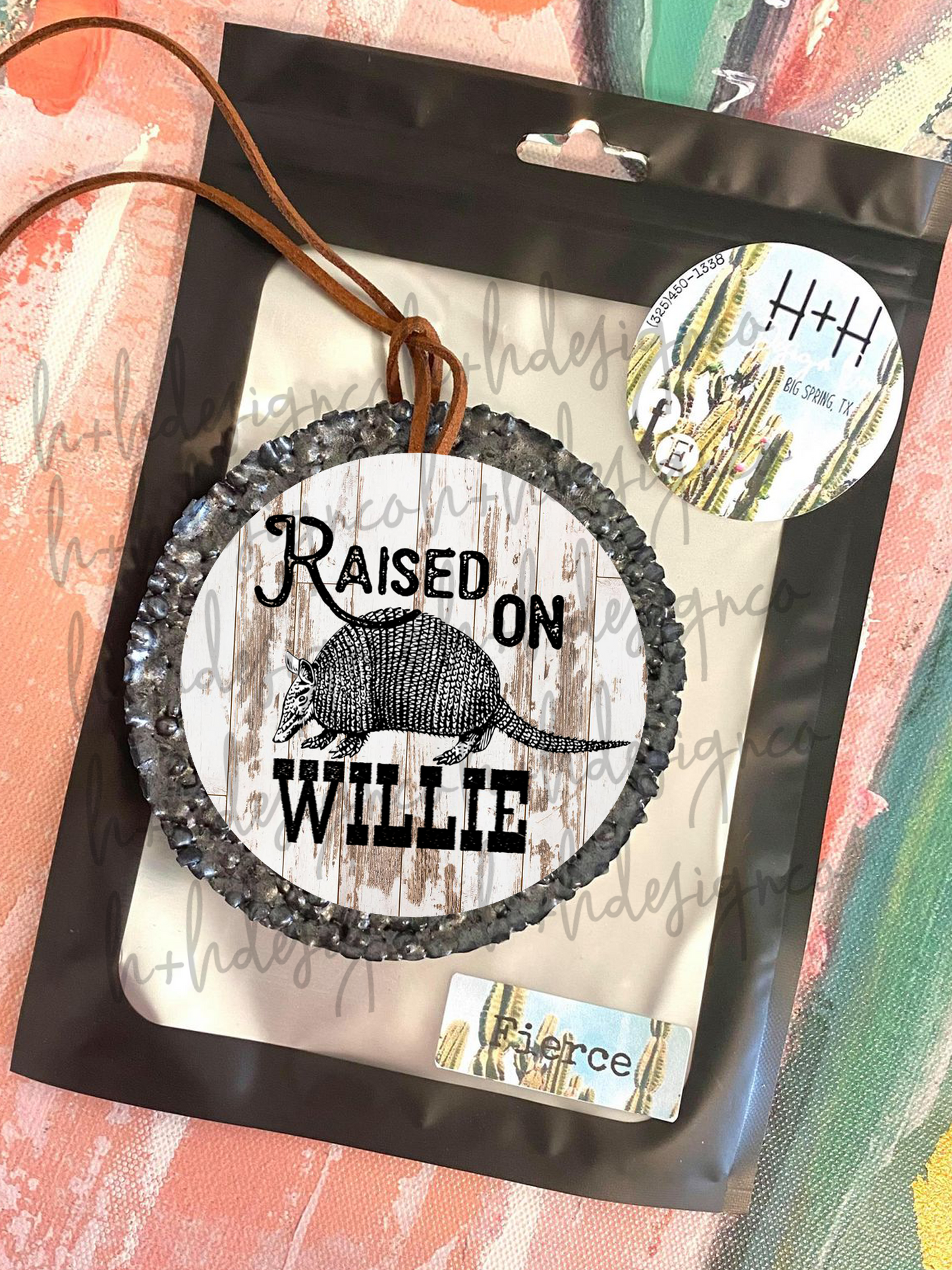 "Raised on Willie" Car Freshie