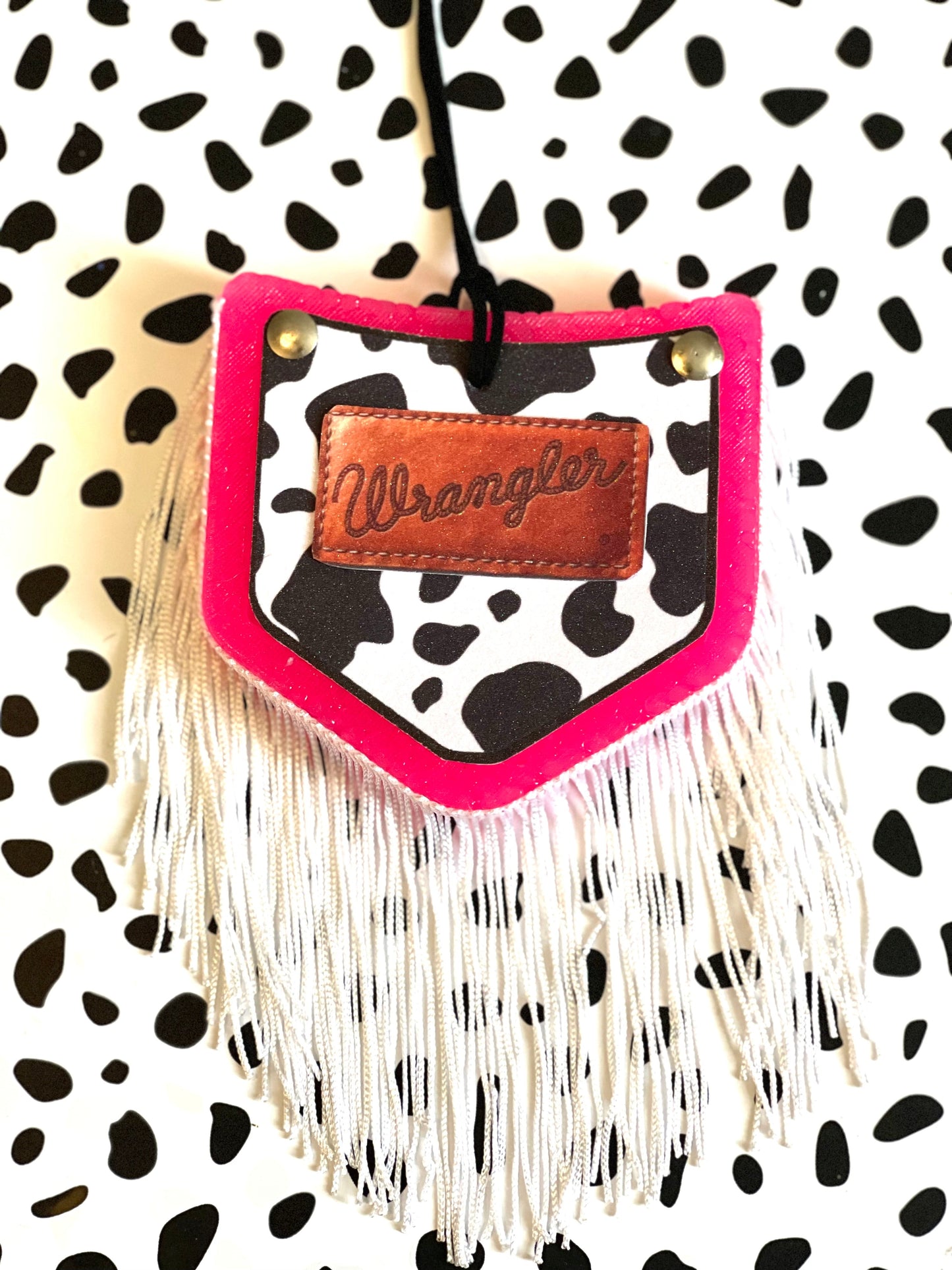 Cow Print Wrangler Pocket 💗Car Freshie