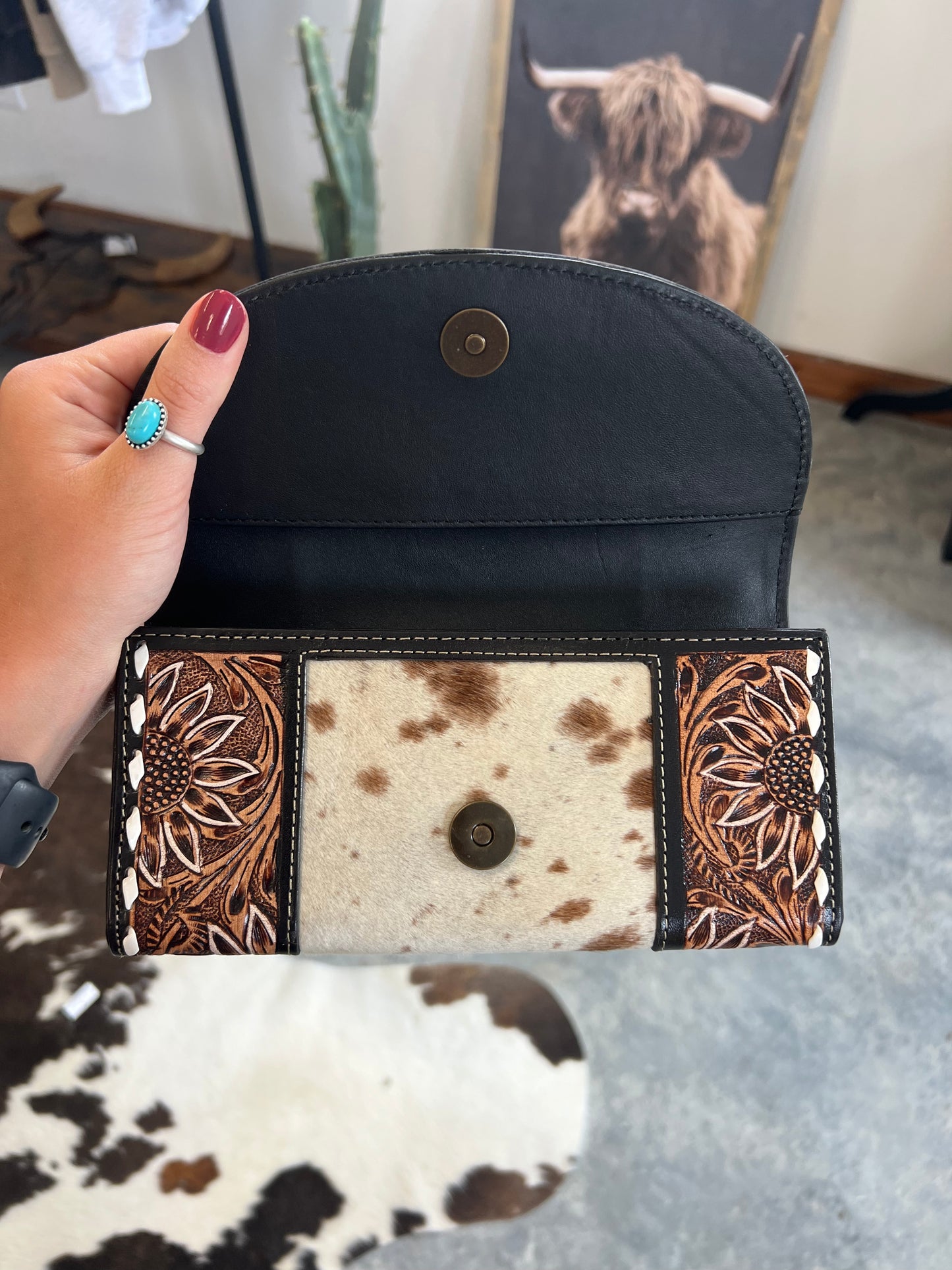 Fifth of May Tooled Wristlet Wallet