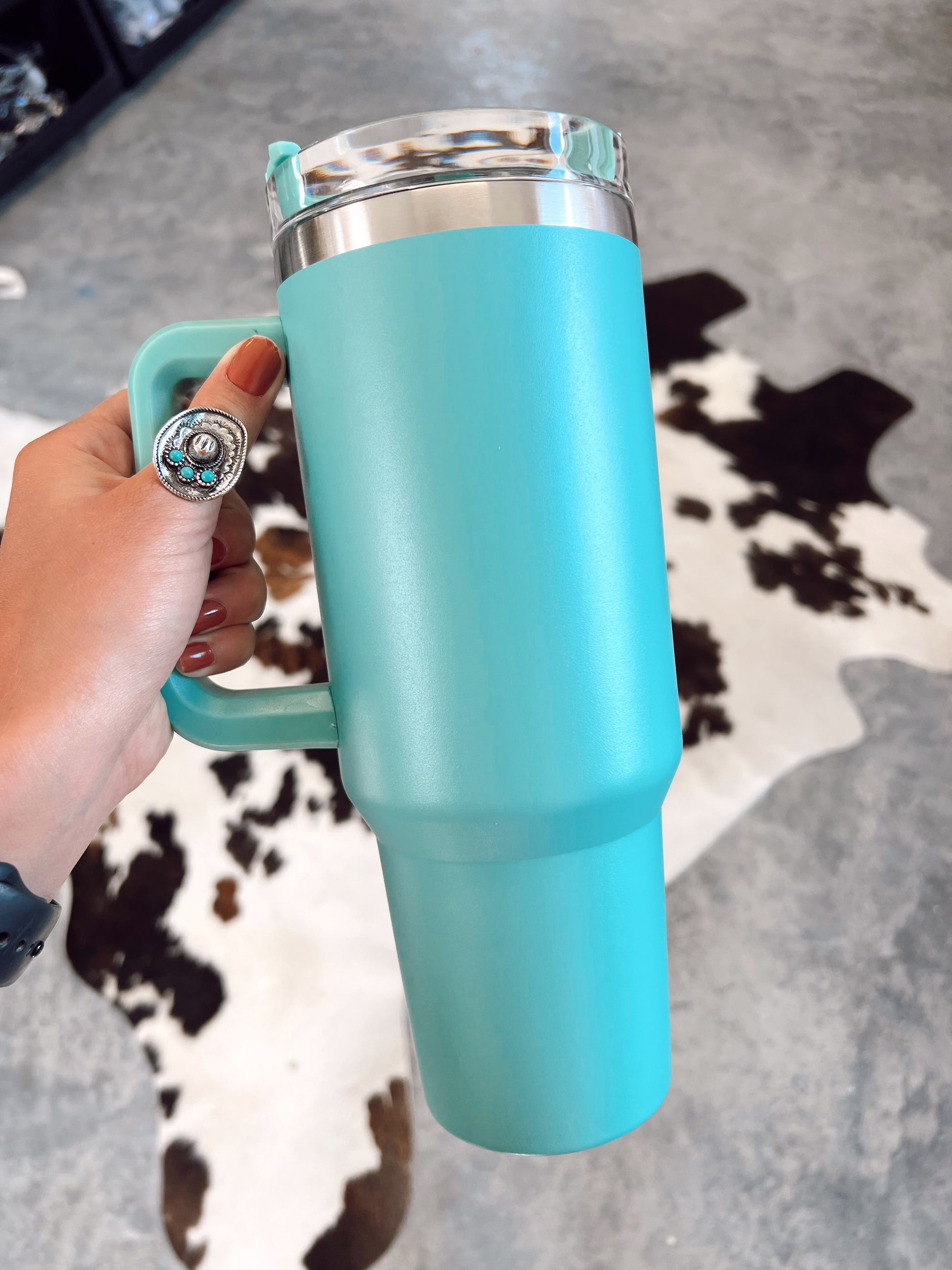 Teal 40 oz Tumbler – The Crooked Cactus Boutique
