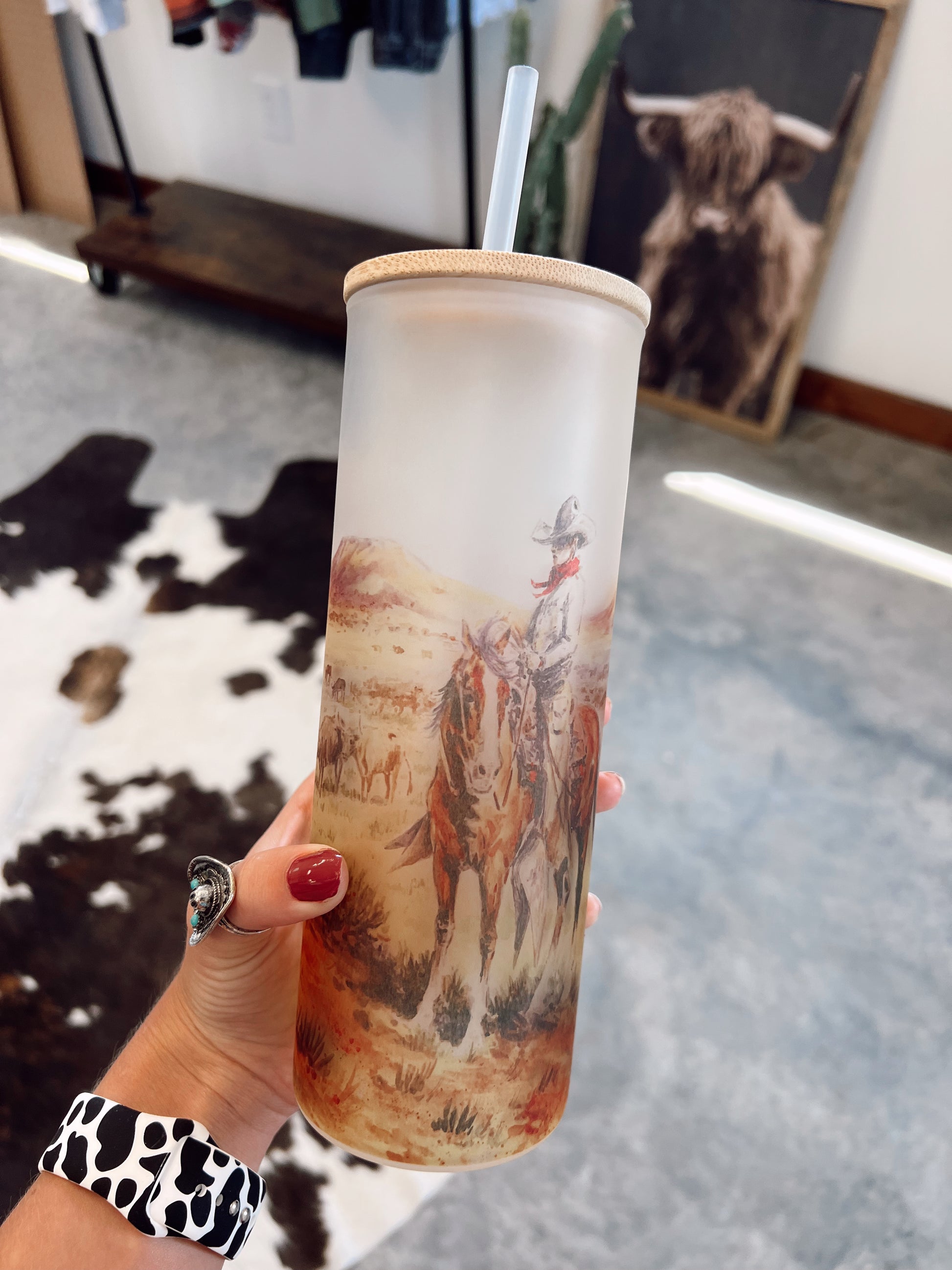 Outback Frosted Tumbler Cowgirl Cold Cup 