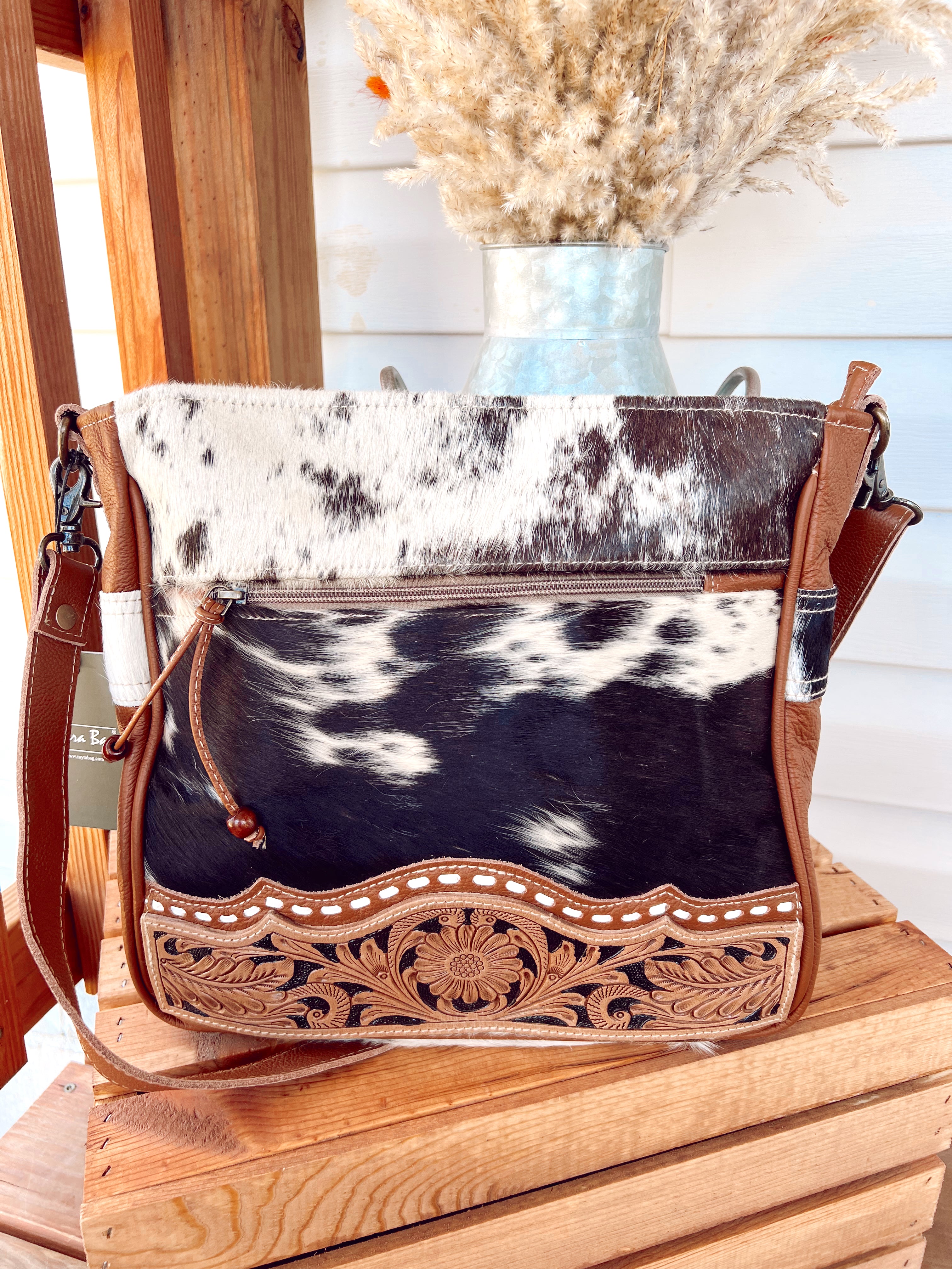 MYRA BAG - Light Brown Shaded Hairon Small Bag – Jaxe + Grace Boutique