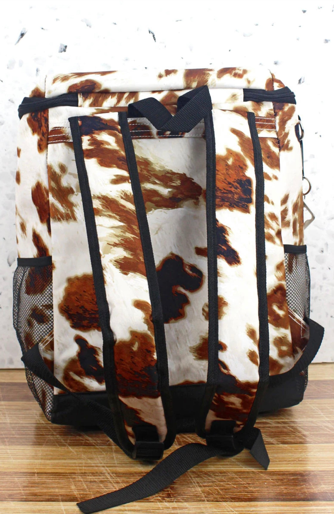 Cow Print Back Pack Cooler