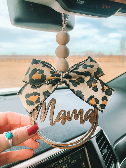 Monogram Car Charm Rear View Mirror Accessories Sweet 